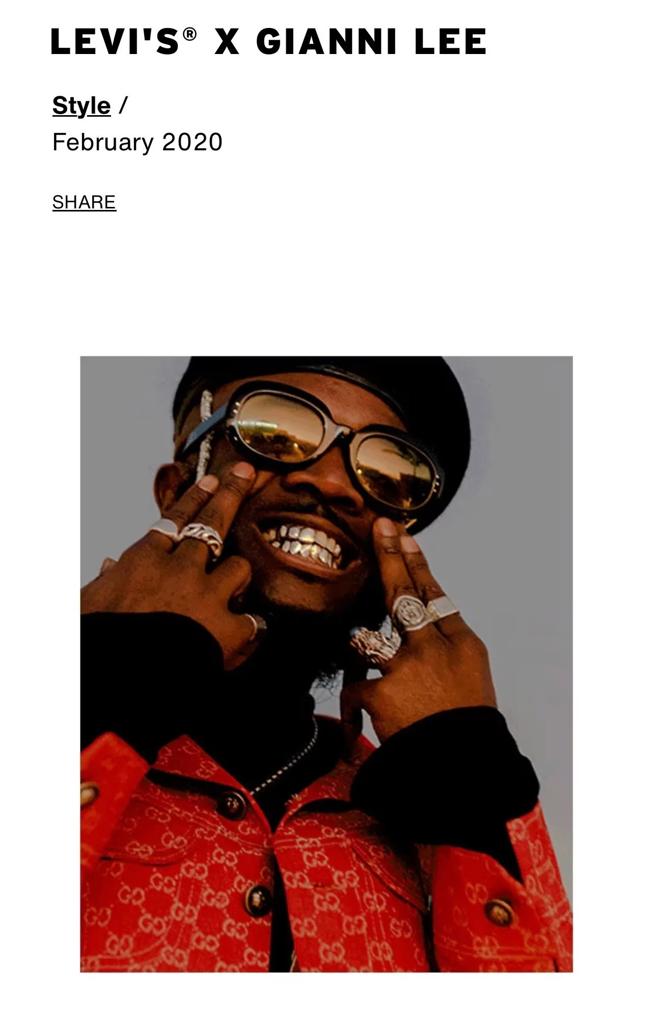 Gianni Lee x Levis Collaboration