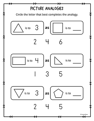Picture analogies worksheet