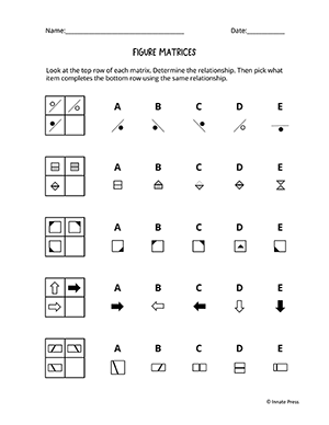 Figure Matrices Worksheet