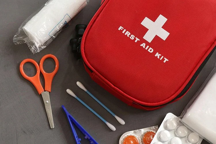 First aid kit and other small supplies