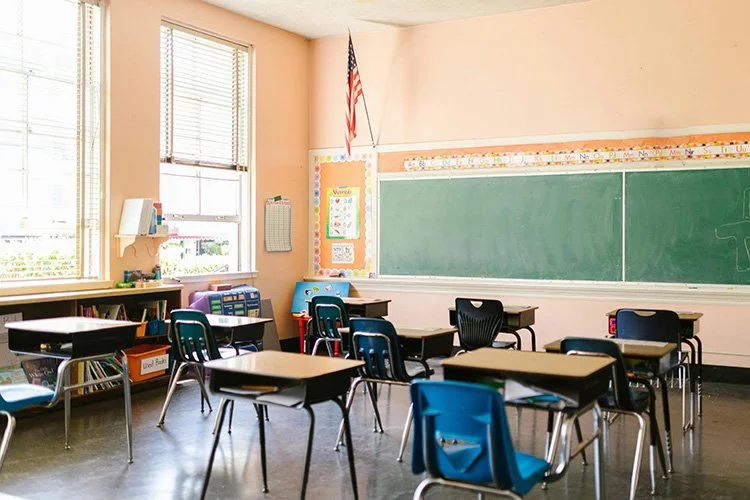 An empty classroom