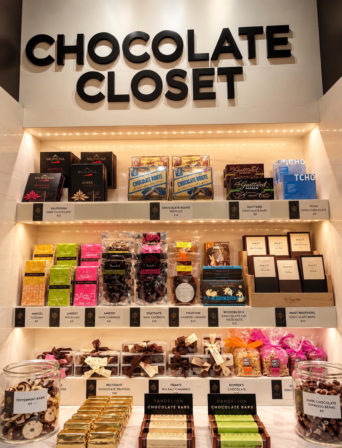Chocolate closet display