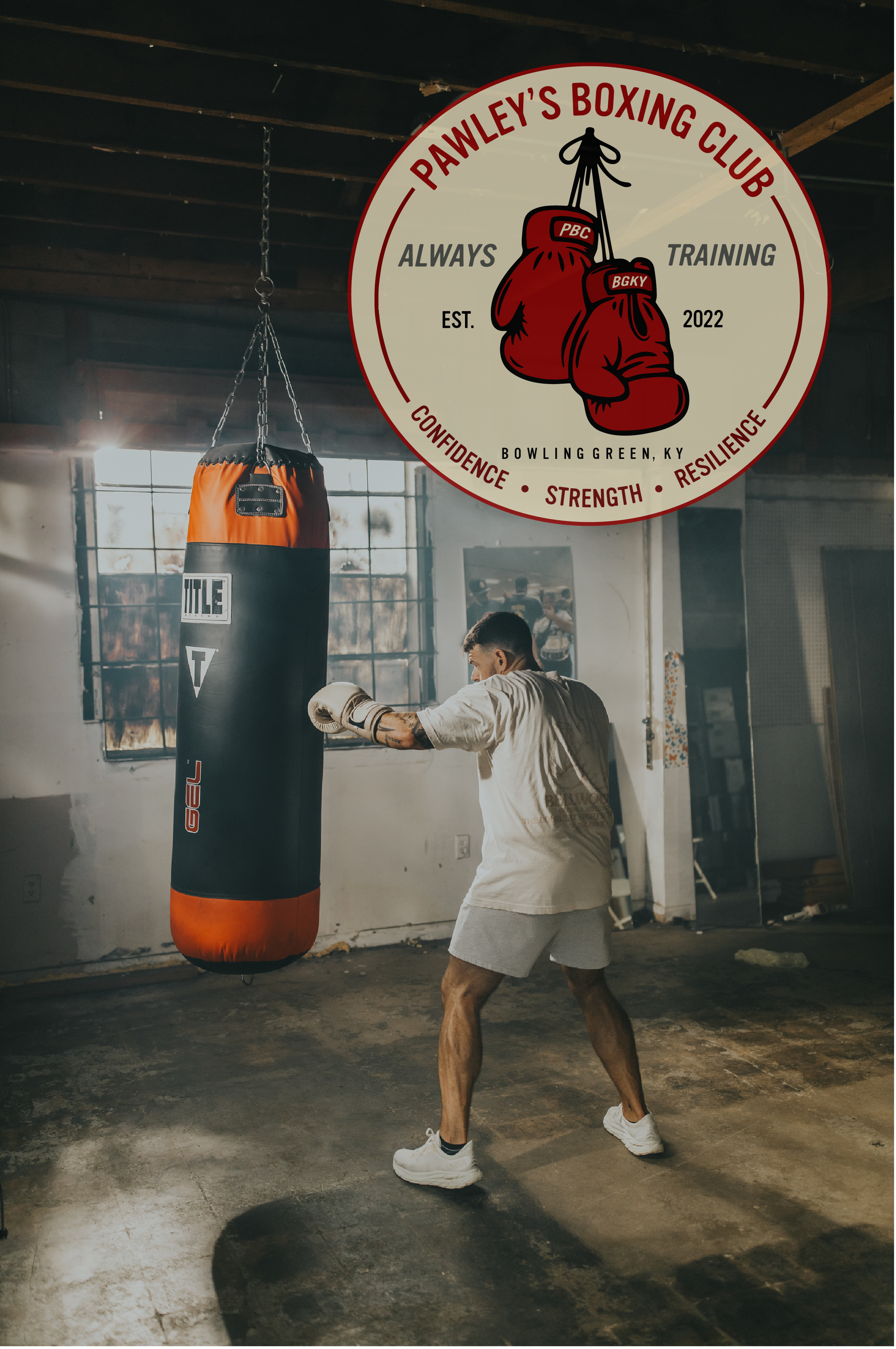 Pawley's Boxing Club Logo Design Mock Up