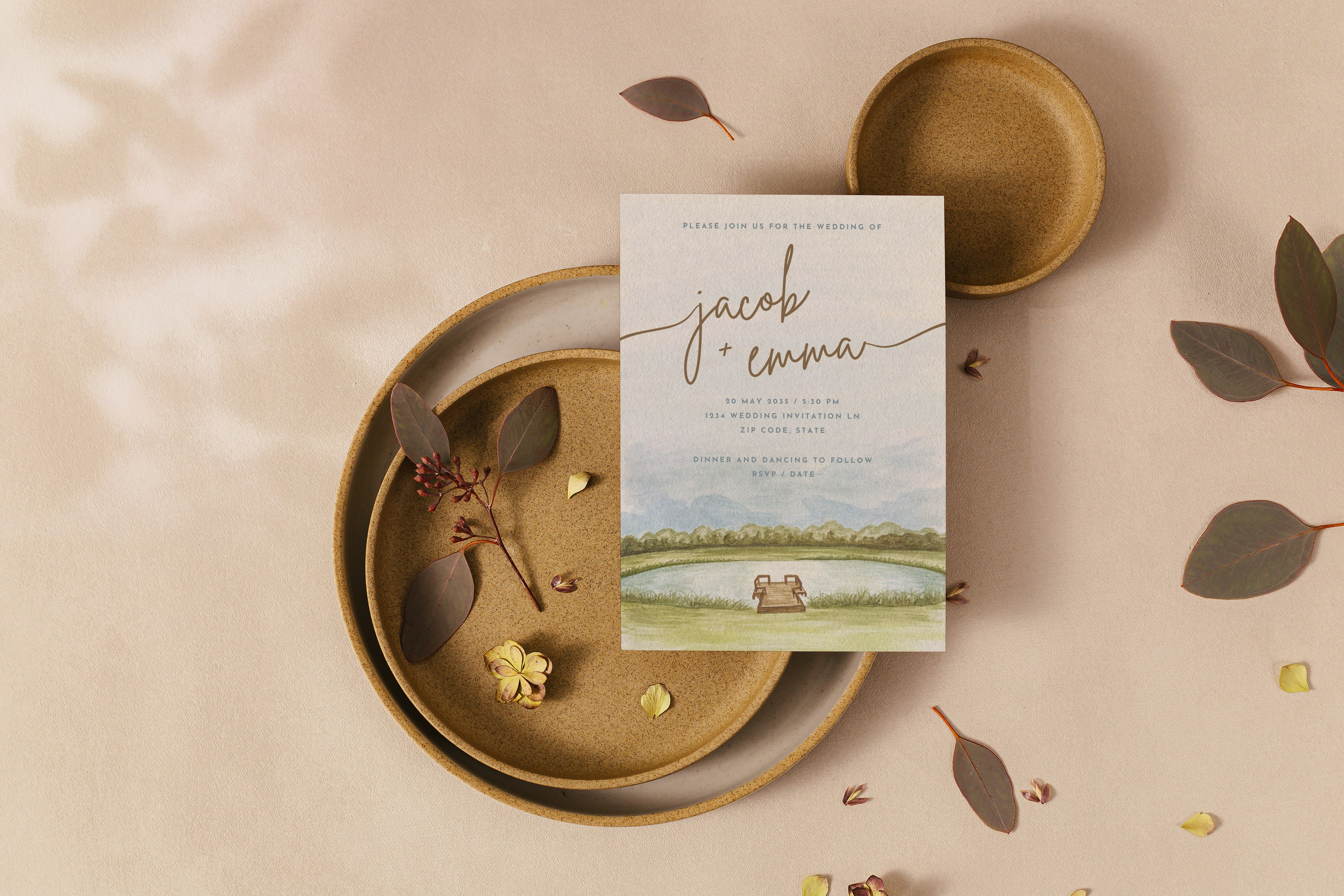 Wedding Invitation Painting and Design 1