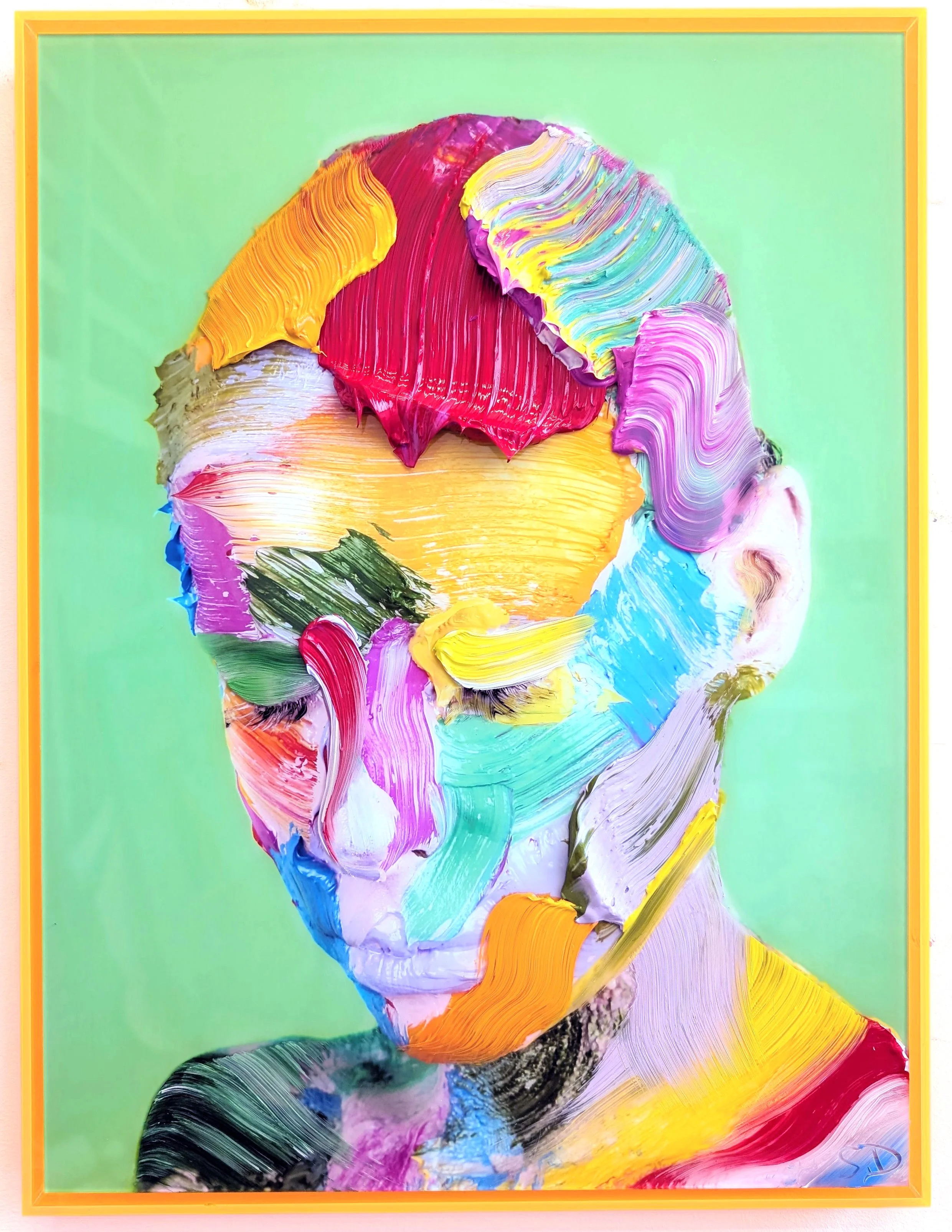 Apricity Neon - Small Framed 30x40cm
