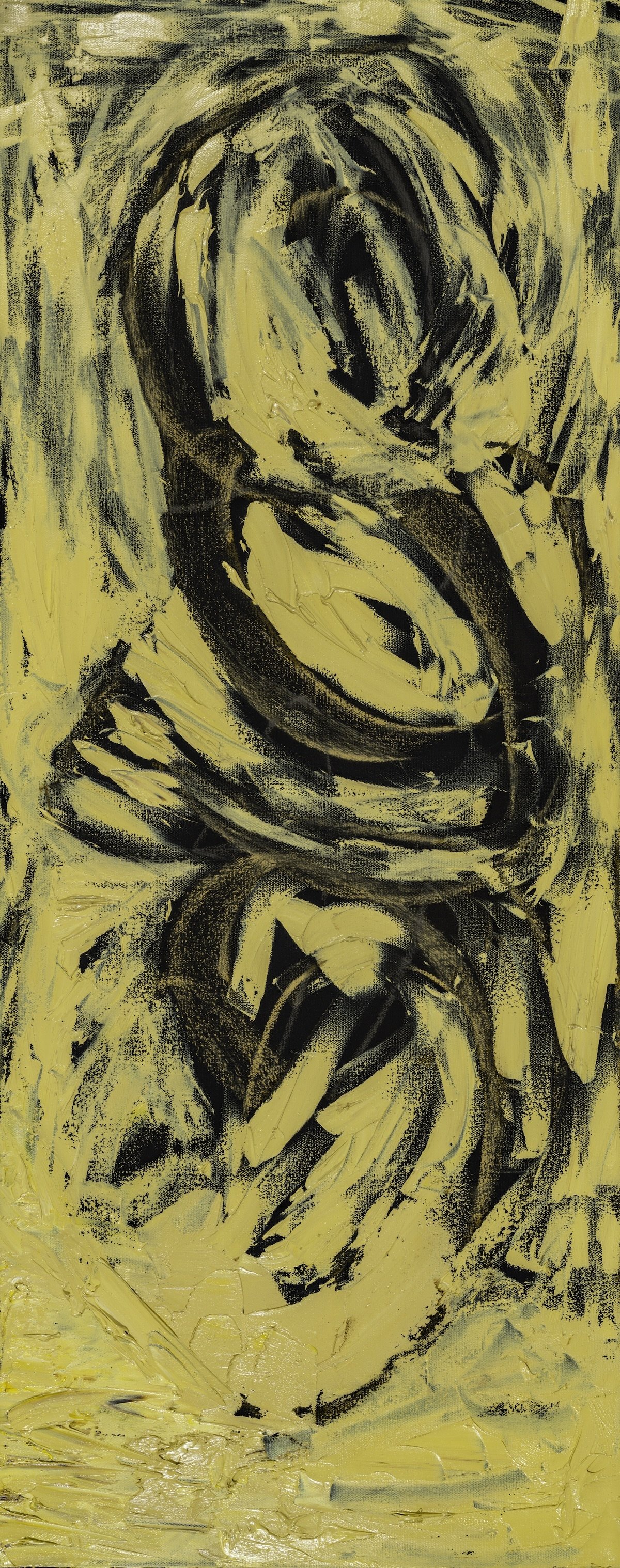 Fade Into You /
Oil and Charcoal on Canvas /
40 x 16