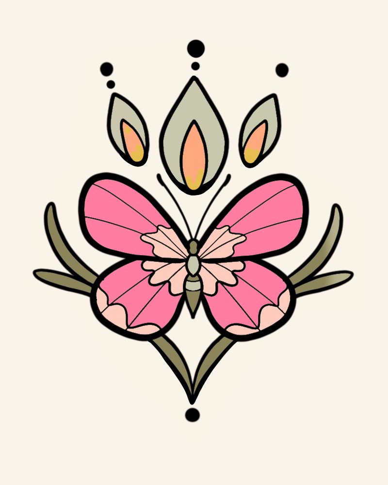 Mel Perlman- Folk Butterfly $300 (4")
