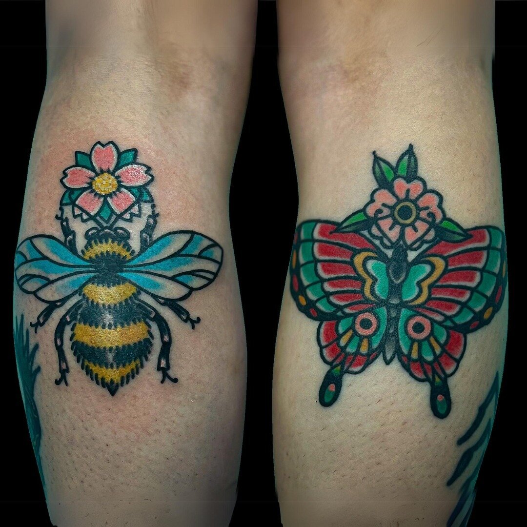 This client found their wings with the help of @snowden_tattoo 🦋

Andrew Snowden is a brand new resident artist here at Ink &amp; Dagger who specializes in American and Japanese traditional tattoos. He loves creating bold, vibrant designs 💥 

For a