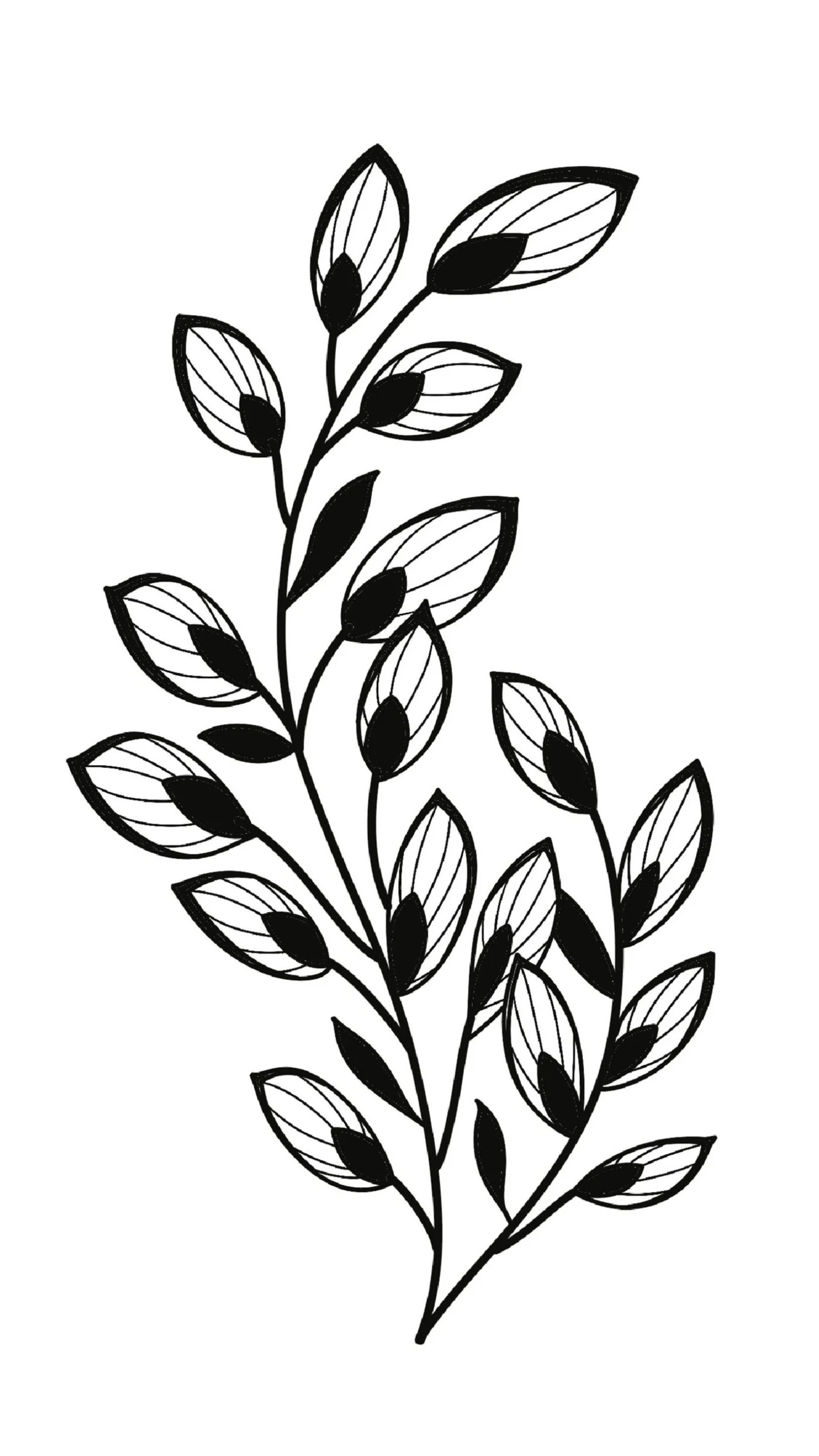 Amber - Blackwork Vine - $450 - 7in