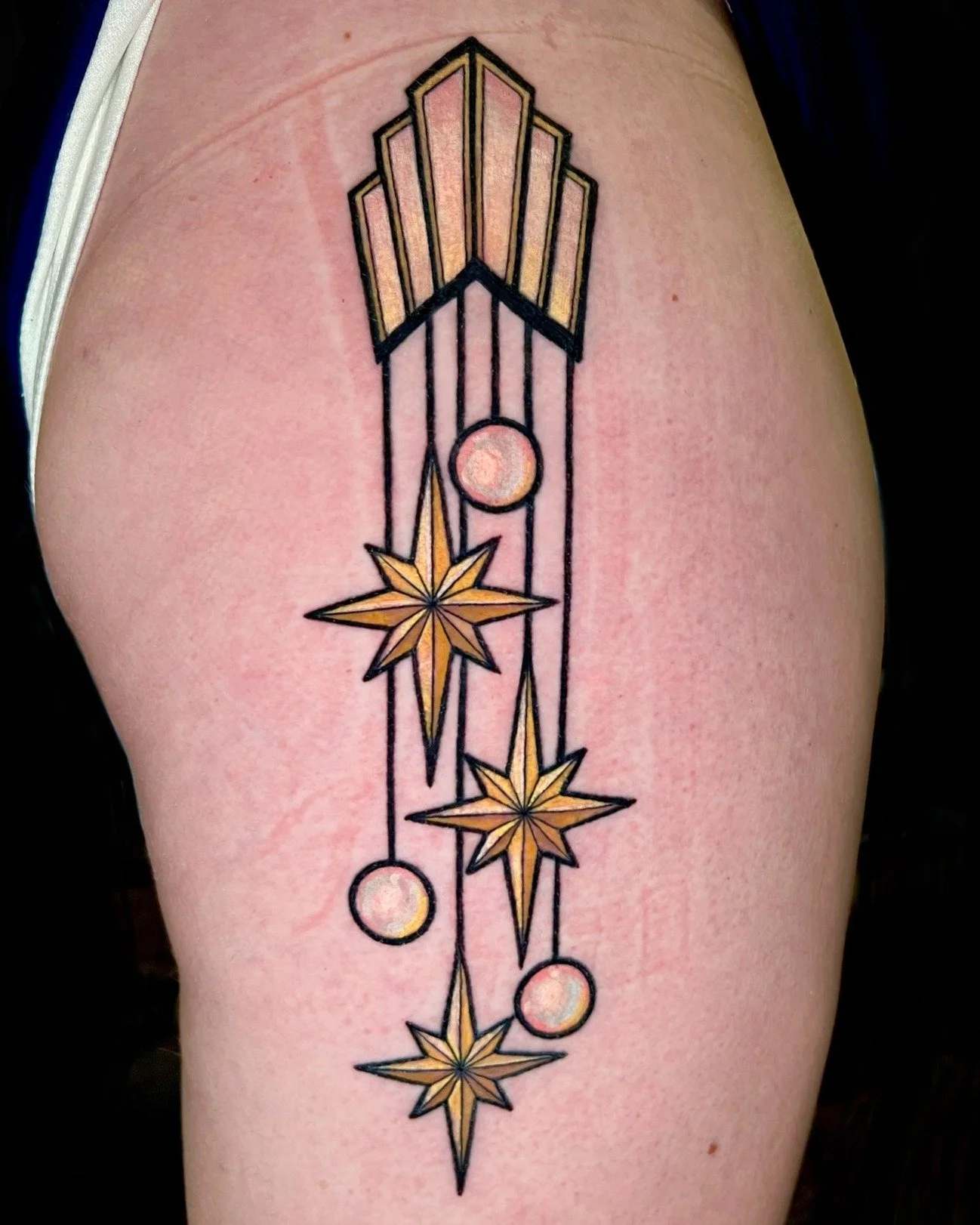 Art Deco Stars done by @cortneynorton at Ink & Dagger✨
To book Flash or Custom tattoos with Cortney, tap the link in our bio to fill out a booking form or give us a call at 770-692-4245!
 #inkanddaggertattoo #roswell #roswelltattoo #roswelltatt