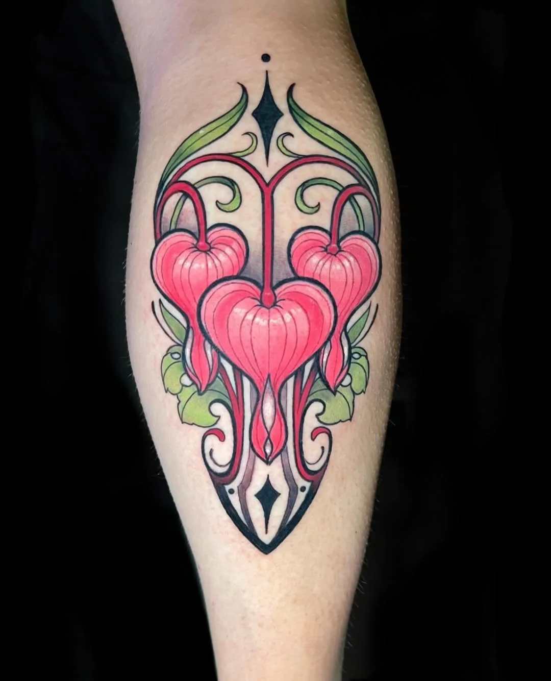 Cortney Norton - @cortneynorton is tattooing at @inkanddaggertattoo give them a follow! - Finally found the perfect match for my bleeding heart design from 2021!🩸&hearts;️ Thank you for reaching out and traveling to me for this, Emily! &bull; &bull;