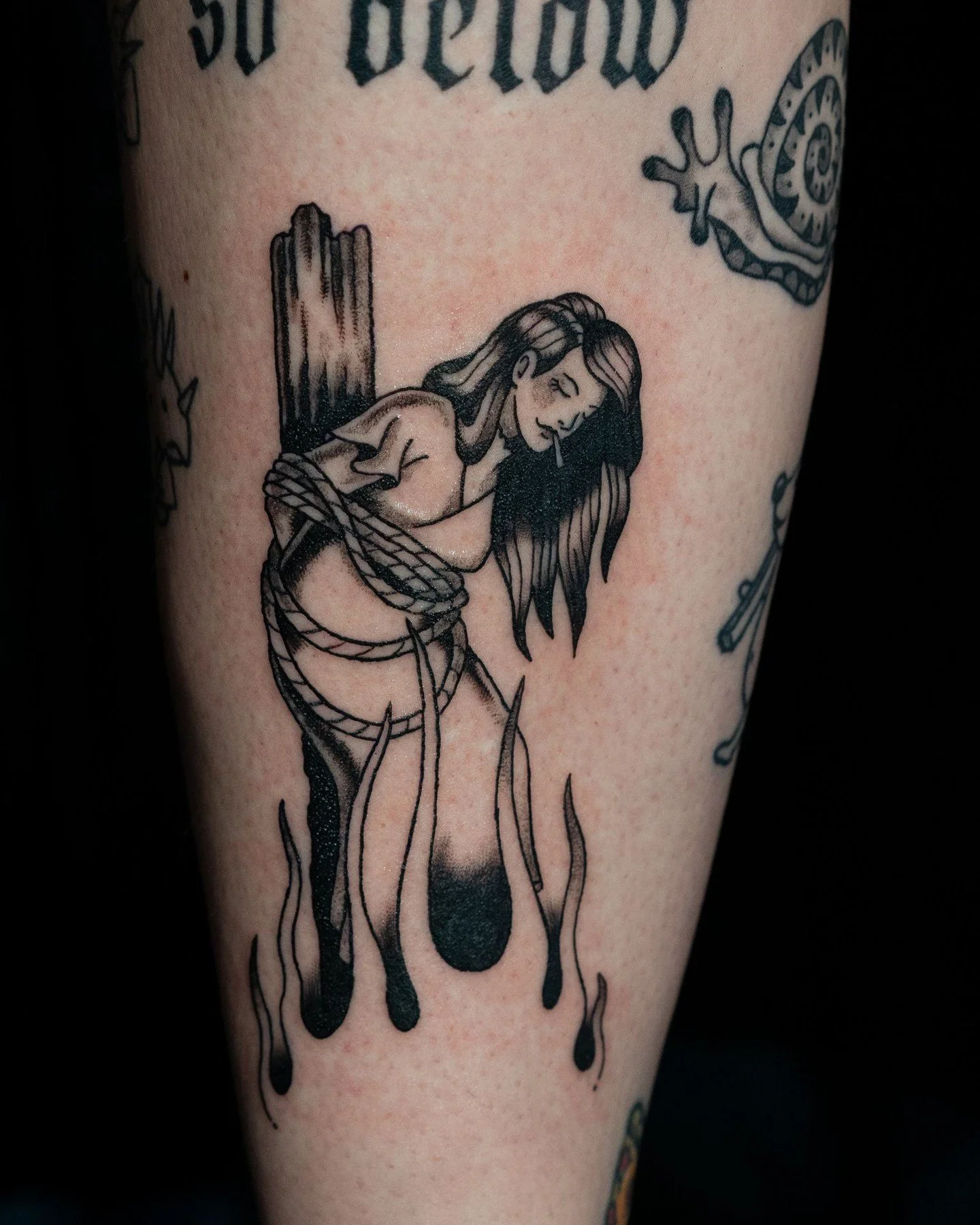 Bryn Riihimaki- @itsjustbryn is tattooing at @inkanddaggertattoo give them a follow! -
checkout Bryn's Black and Grey Illustrative Witch Burning Tattoo!

#inkanddagger #inkanddaggertattoo #illustrativetattoo #atlantatattooartist #tattoo #atlantatatto