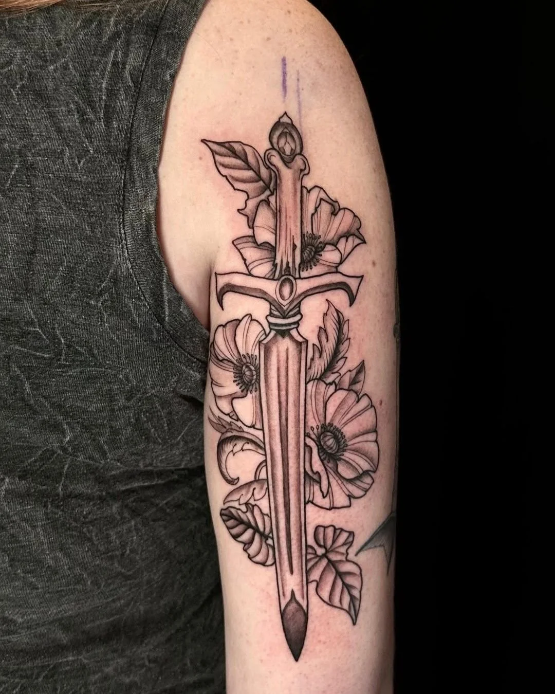 Luis Hinestroza - @luismiguel_ta2 is tattooing at @inkanddaggertattoo give them a follow! - Illustrative bone dagger for my client, thank you for the trust! 🗡 . . . #blackandgreytattoo #botanicaltattoo #tattoolifestyle #tattooinspiration #atltattooa