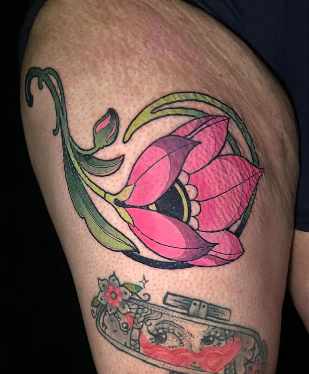 Cortney Norton - @cortneynorton is tattooing at @inkanddaggertattoo give them a follow! - A collab with Russ and Kyra. We all had a hand in tattooing this one! Even after eight years in the game, I still feel like I could be faster and more efficient