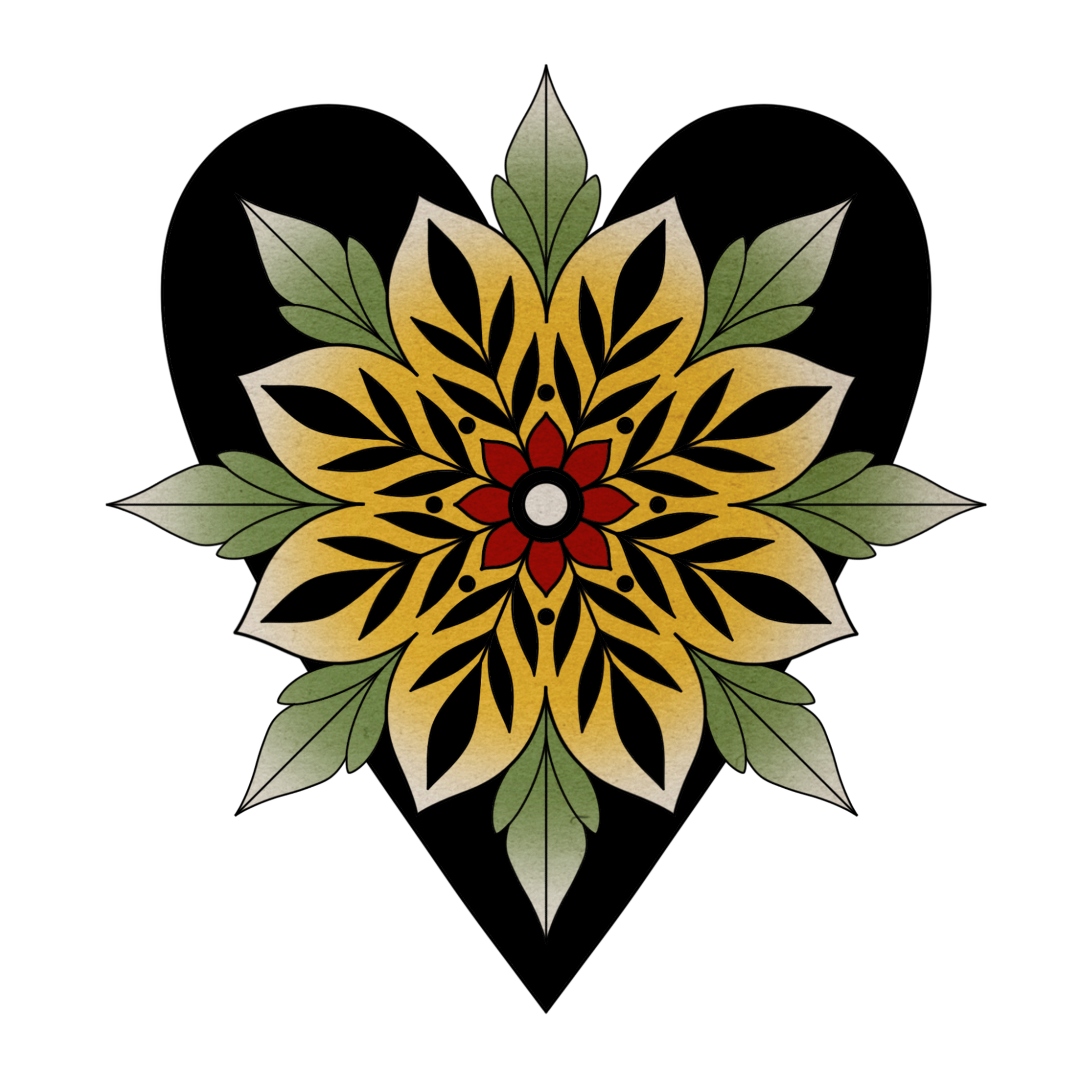 Lilith Jacobs - Mandala Flower Heart - 7" - $750