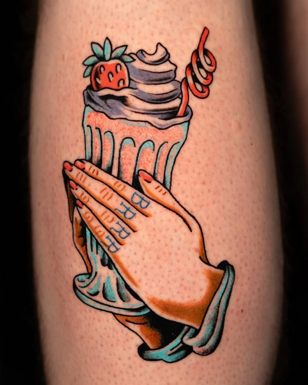 Bryn Riihimaki - @itsjustbryn is tattooing at @inkanddaggertattoo give them a follow! - Milkshake for Steven 🥤