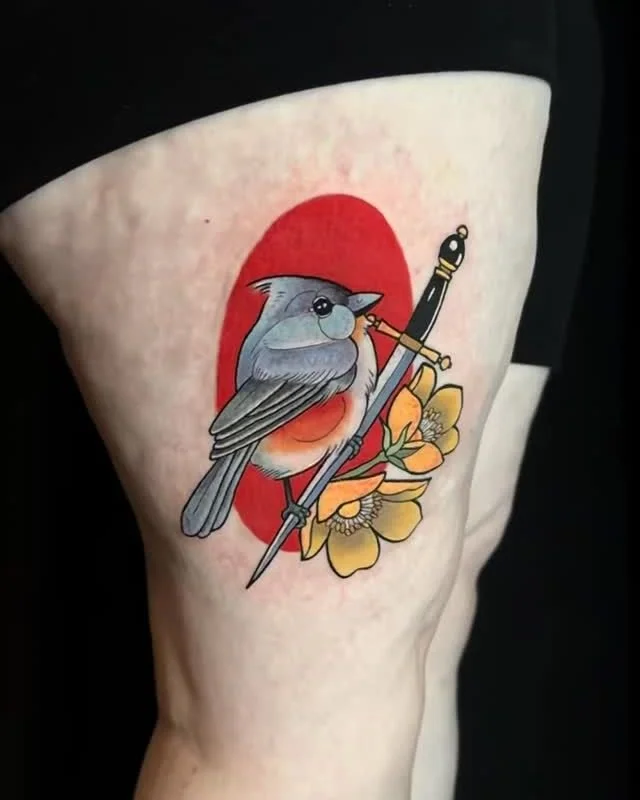 Mel Perlman - @mizmeltattoos is tattooing at @inkanddaggertattoo give them a follow! - Feeling grateful that I've been fortunate to Tattoo the fun stuff lately. Little critters, flowers, and weird ideas are my favorite. Thanks to everyone who trusts 