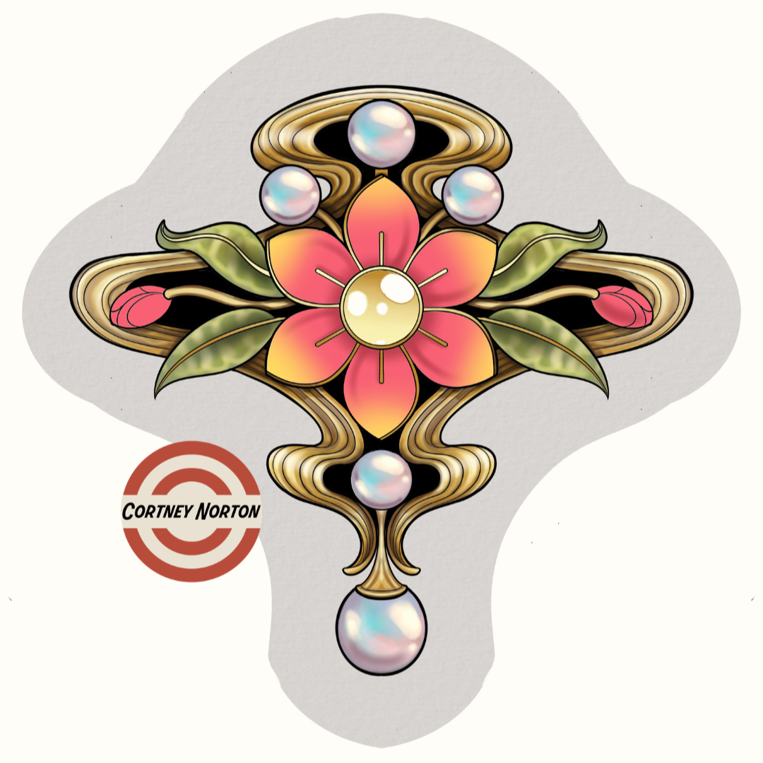 Cortney Norton - Art Nouveau Brooch - 5" - $600