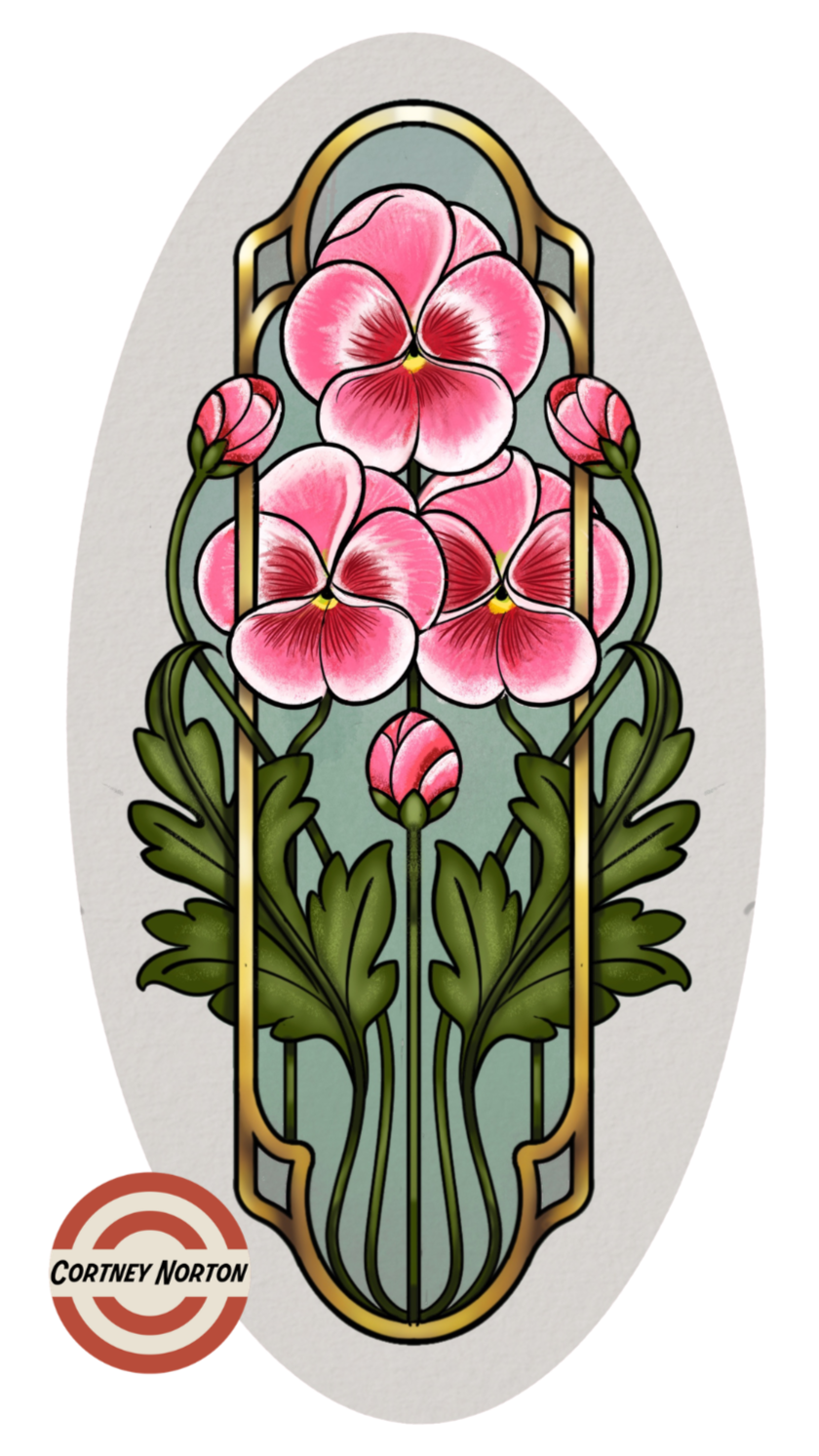 Cortney Norton - Pansies - 6" - $400