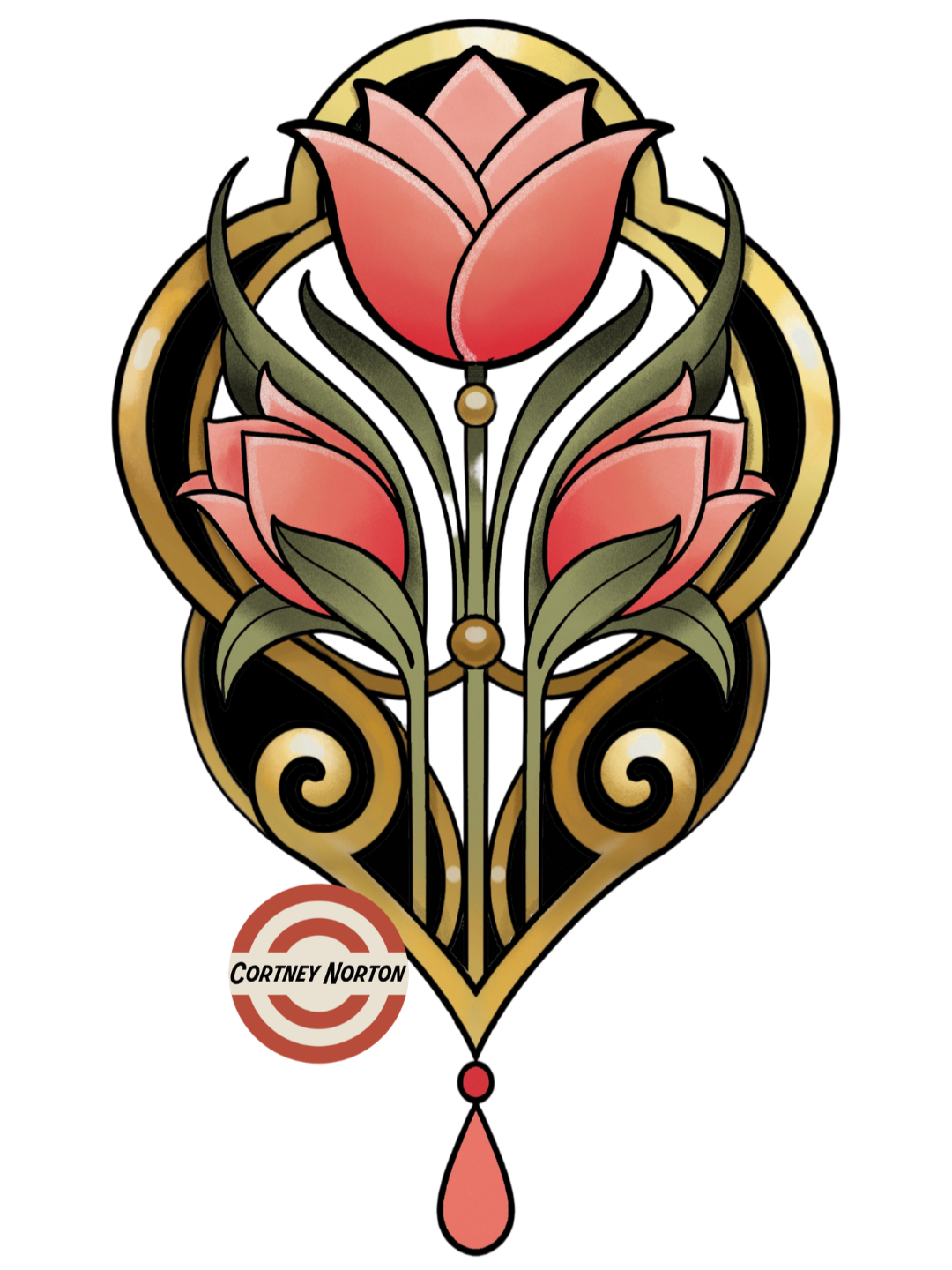 Cortney Norton - Art Nouveau - 6" - $900