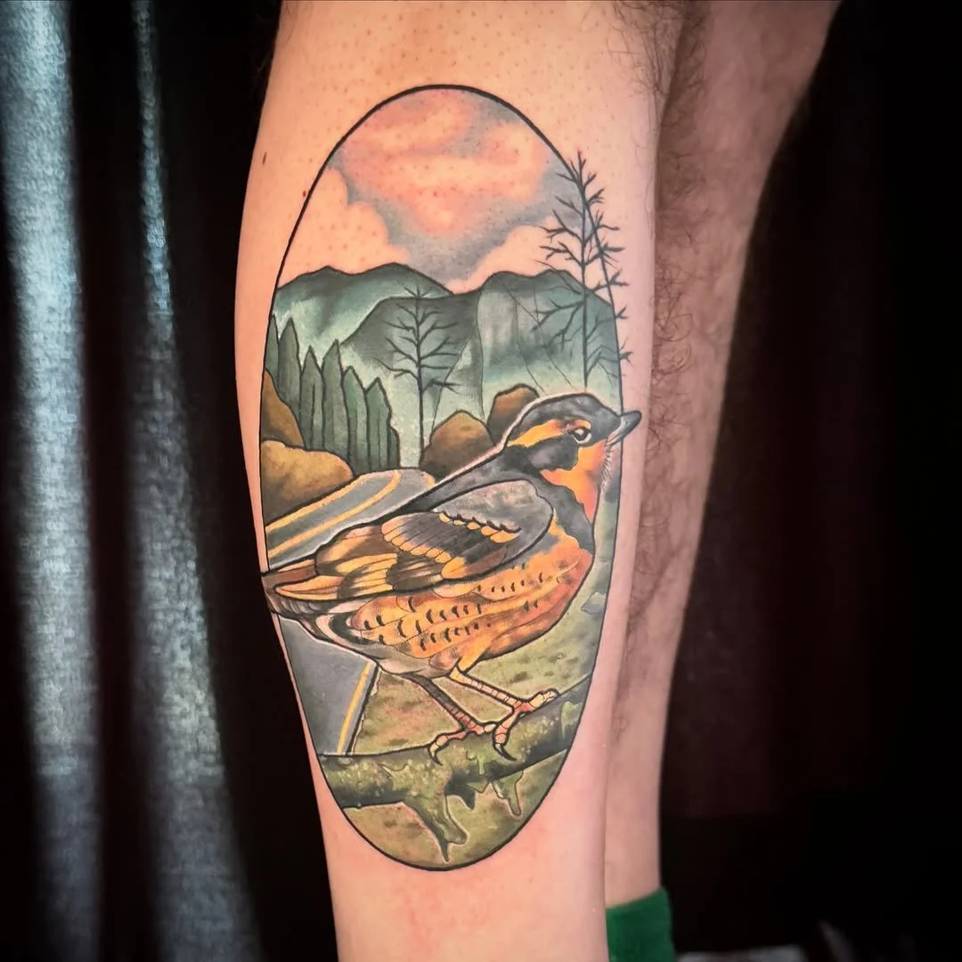 Mel Perlman - @mizmeltattoos is tattooing at @inkanddaggertattoo give them a follow! - &ldquo;We live inside a dream.&rdquo; Thank you so much to Daniel for the trust on this one.  If you&rsquo;ve been wanting something botanical, moody, or a custom 