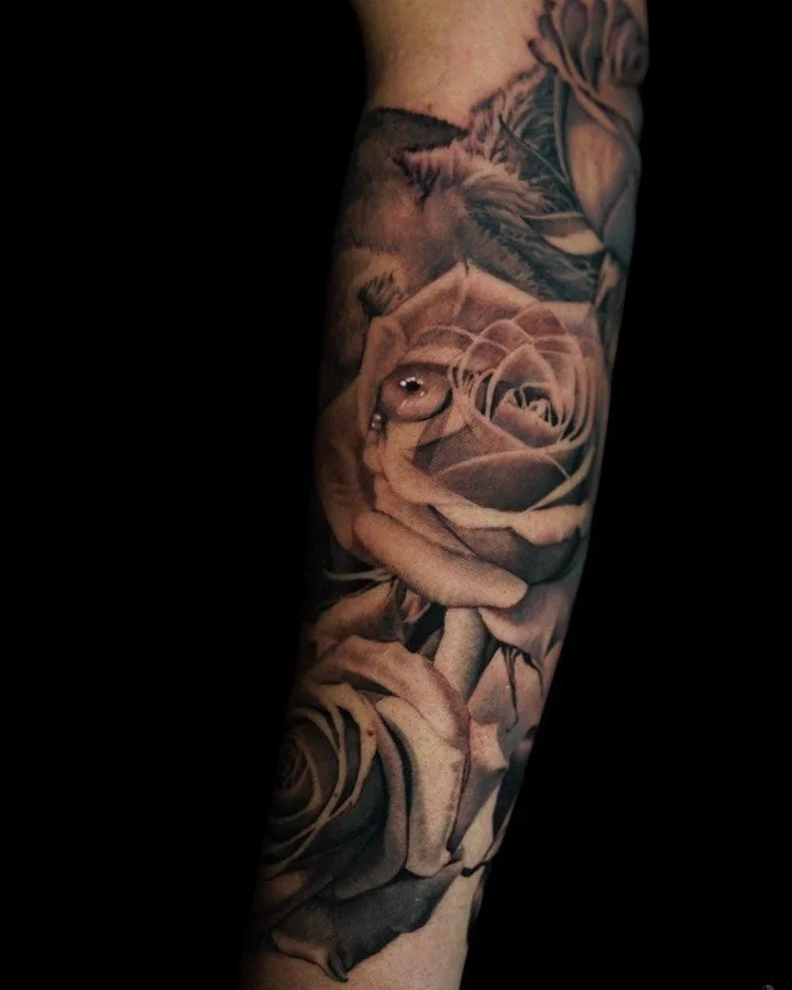 Stani - @mrgingerjaw is tattooing at @inkanddaggertattoo give them a follow! - What a fun forearm piece for Deanna, thanks buddy! &bull; 💥 BOOKS OPEN💥 &bull; INQUIRIES please visit: https://www.inkanddagger.com/booking-form &bull; &bull; &bull; #at
