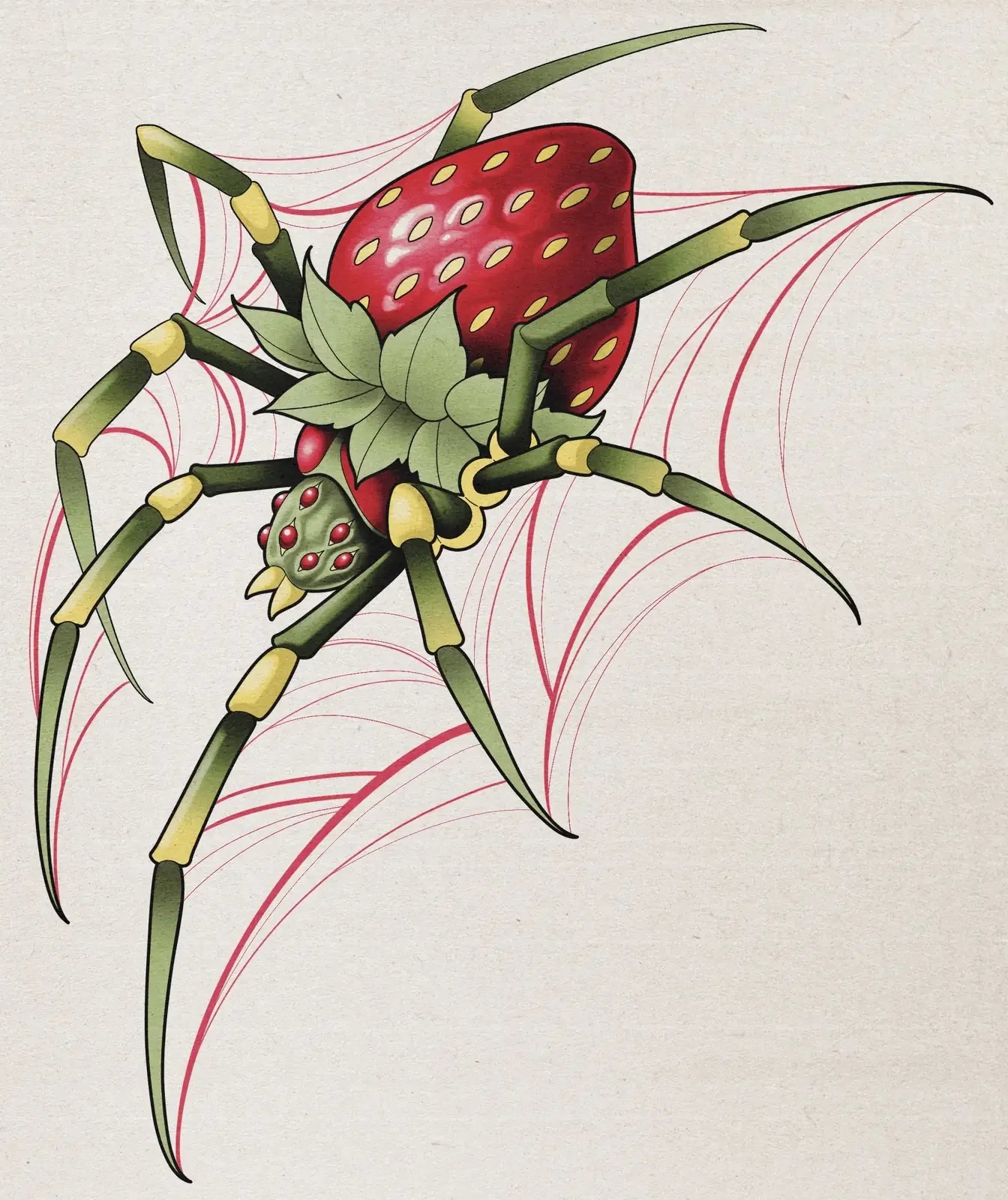 Lilith Jacobs - Strawberry Spider - 6" - $500