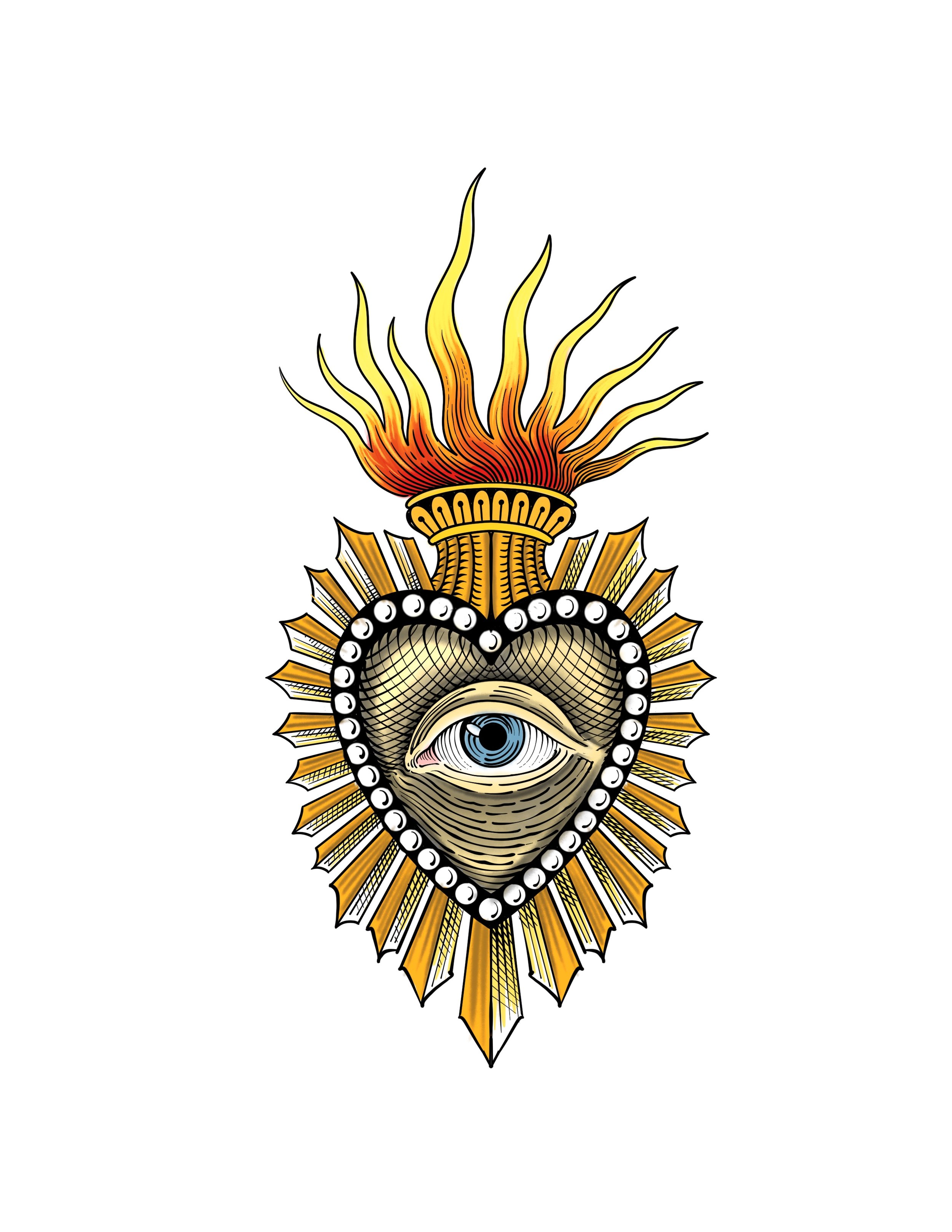 Luis Hinestroza - Eye Heart - 8" - $600