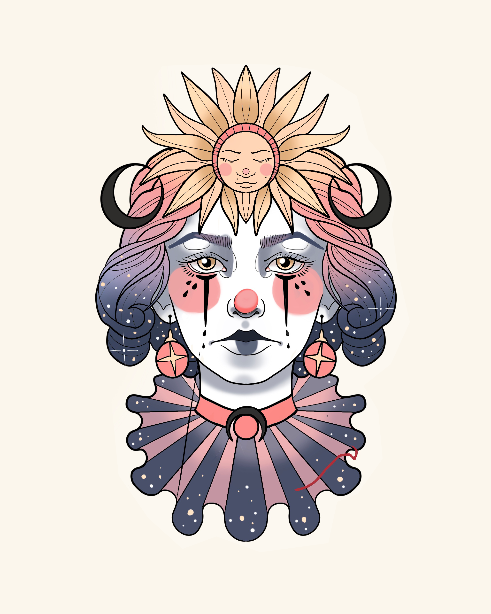 Mel Perlman- Clown Ladyhead $1,000 (10")