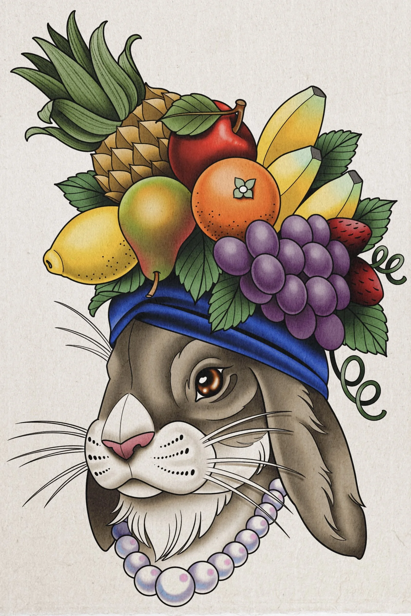 Lilith - Fruit Hat Bunny - $500 - 6in