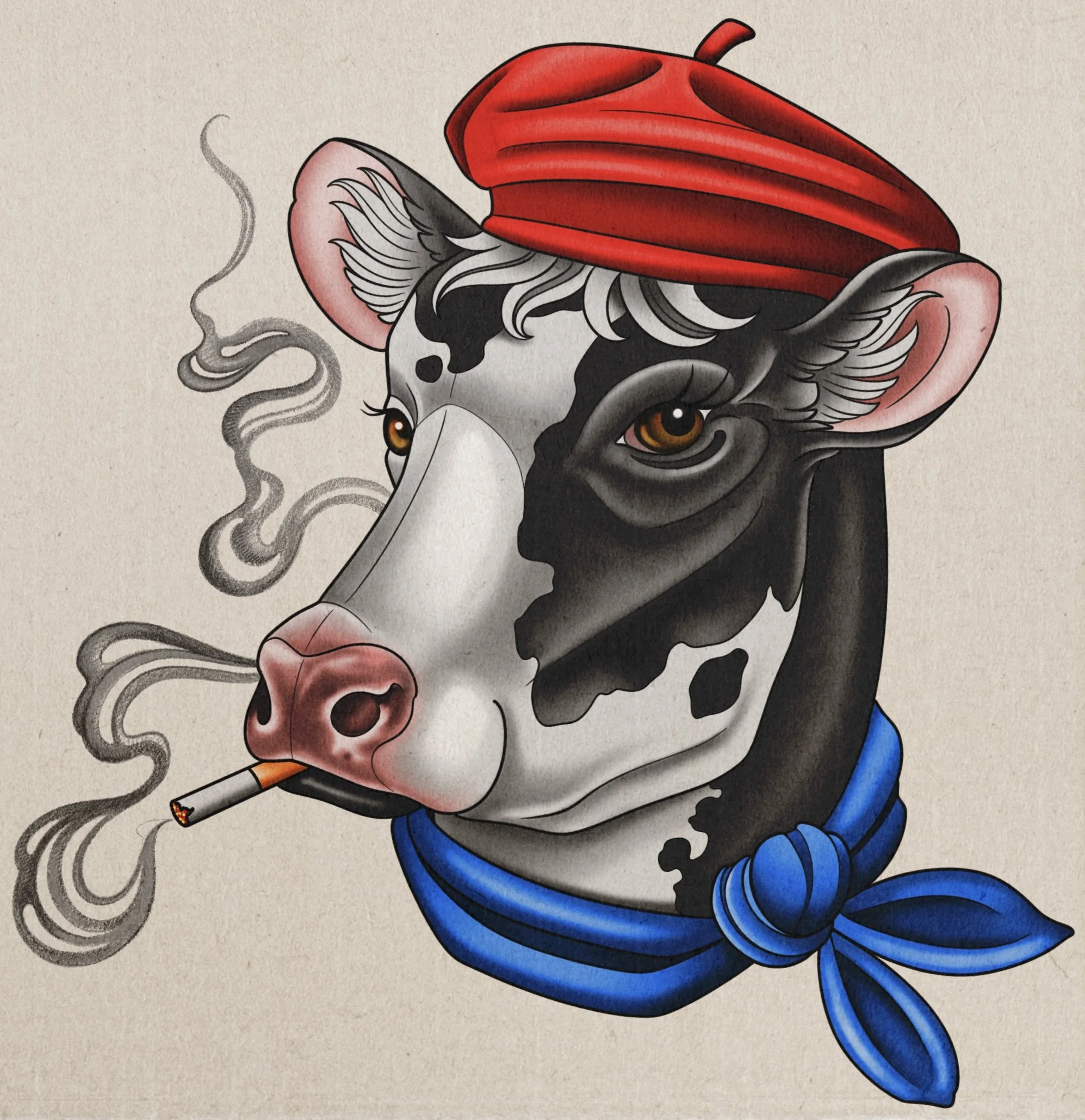 Lilith - Beret Cow - $500 - 6in