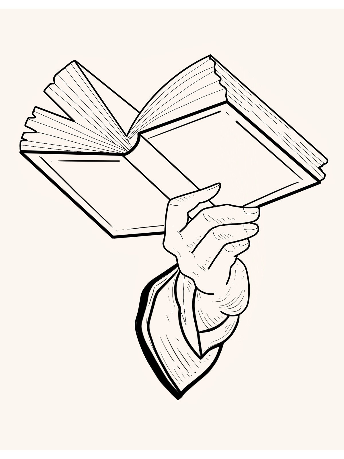 Mel Perlman- Book in Hand $400 (5")