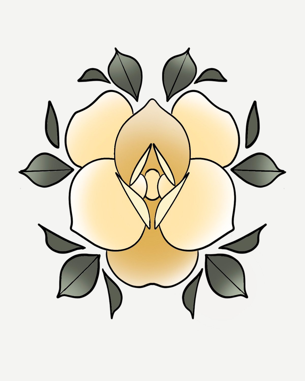 Mel Perlman- Cancer Zodiac Flower $200 (3")