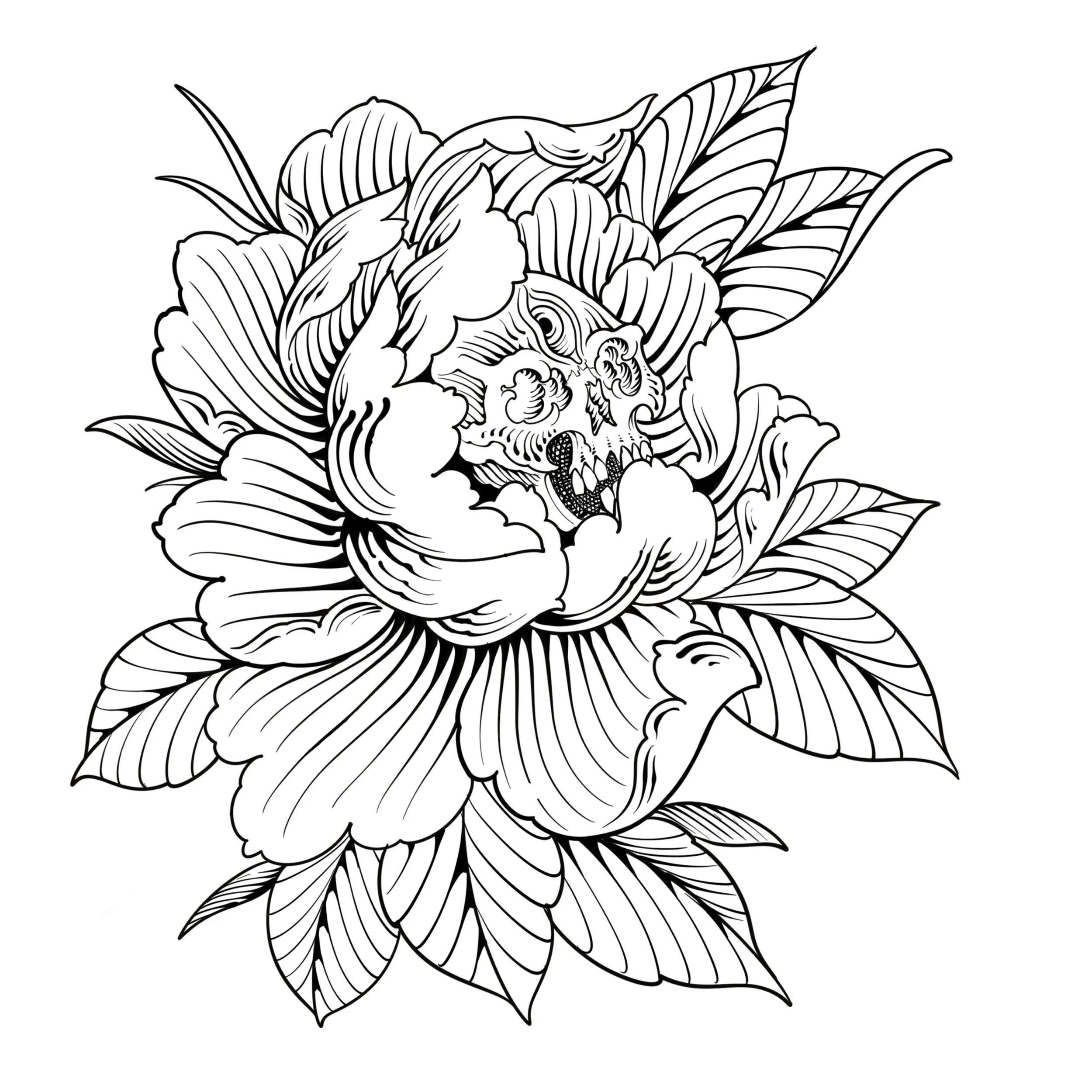 Luis Hinestroza - Peony Skull - 7" - $700