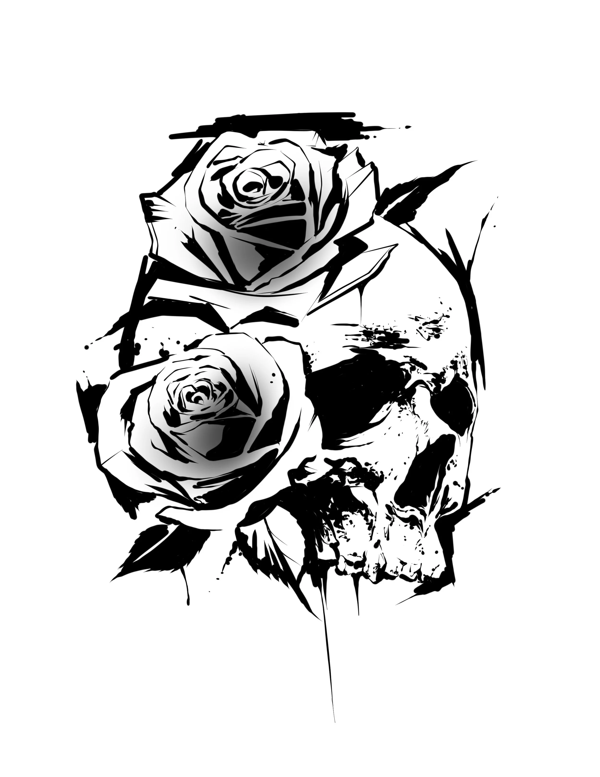 Matt - Floral Skull #3 - $400 - 6in