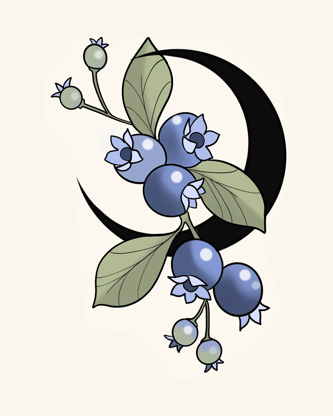 Mel Perlman- Blueberry Moon $500 (6")