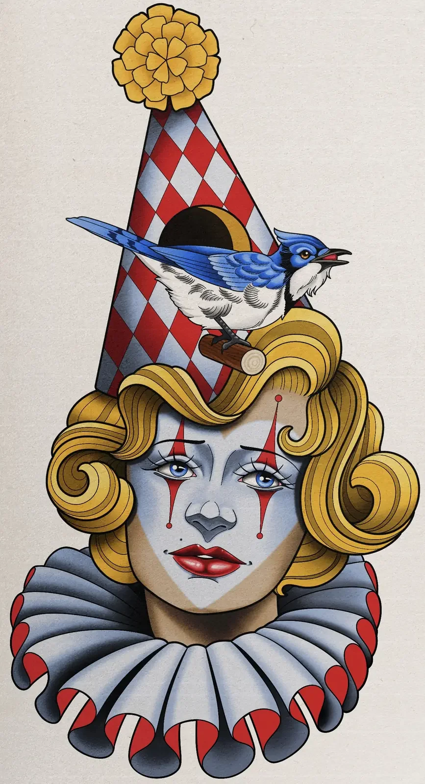 Lilith Jacobs - Birdhouse Clown - 10" - $1200