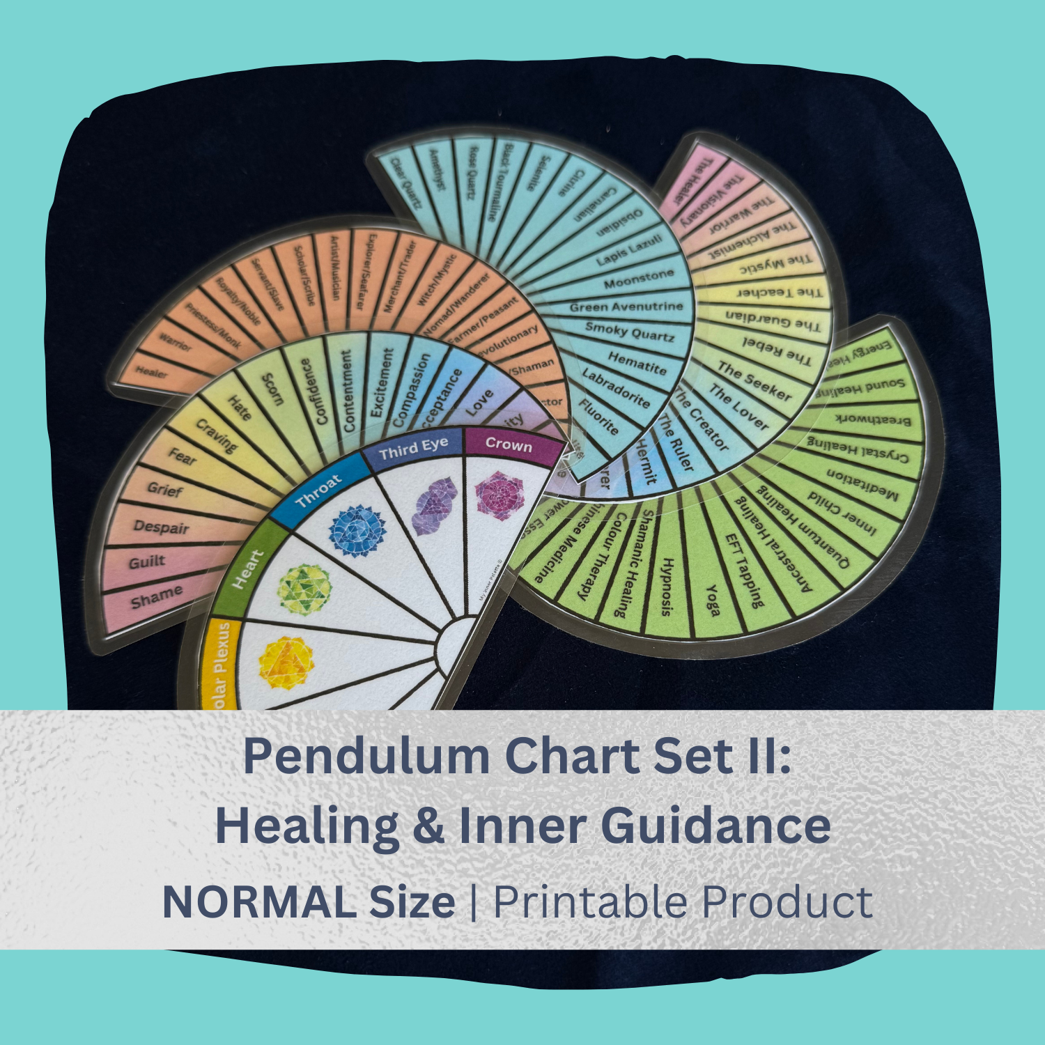 NORMAL SIZE Pendulum Reading Chart Set II – Printable Download