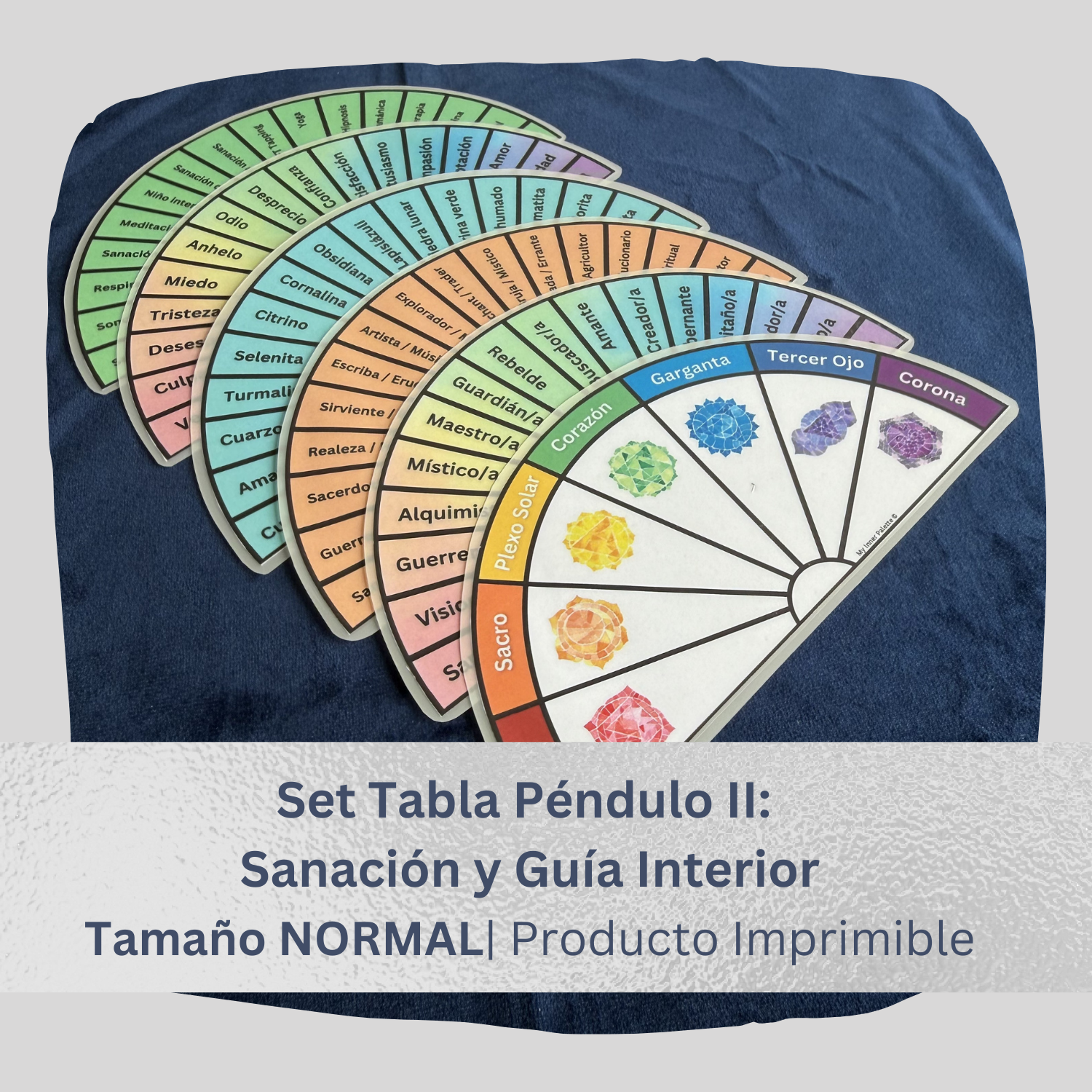 Tamaño NORMAL – Set de tablas de lectura con péndulo II – Descarga imprimible