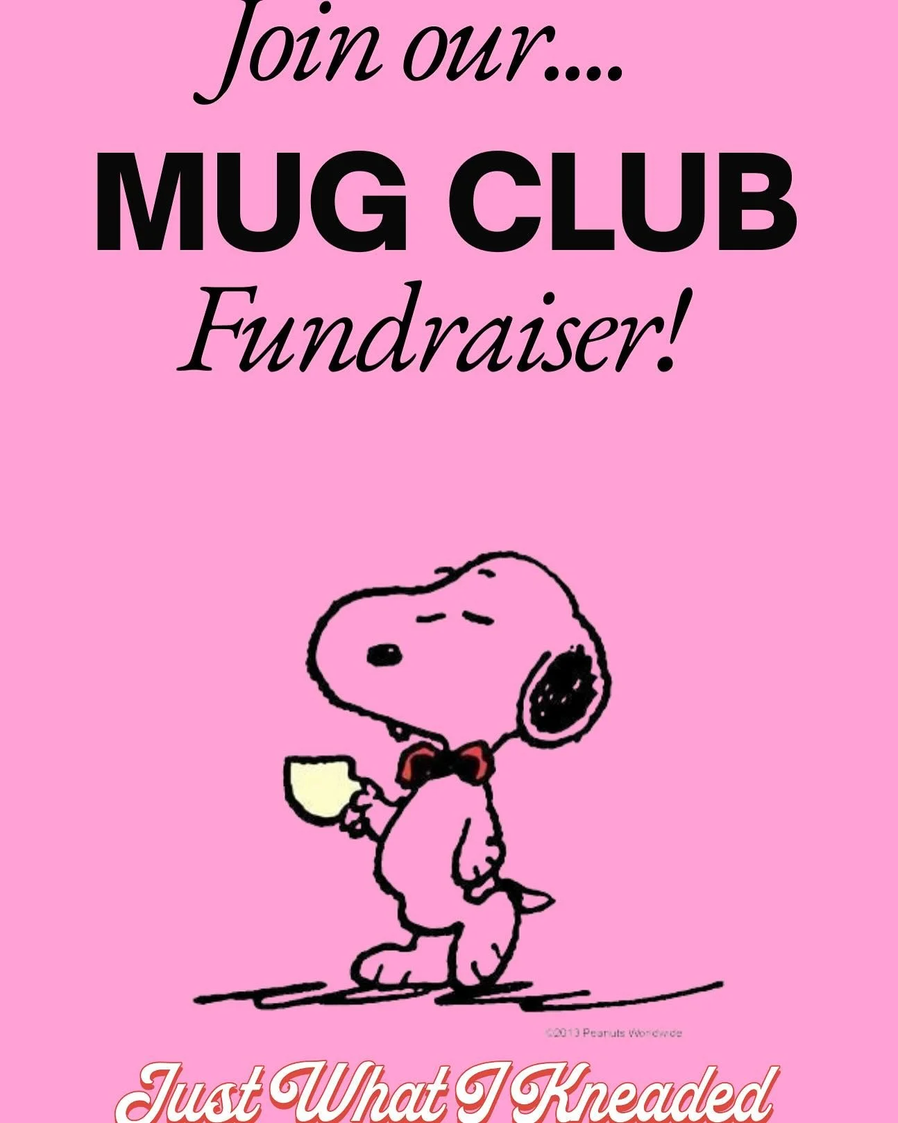 Fundraiser alert!!! We&rsquo;ve been thinking of creative ways to raise funds for our cafe project and we are so excited about MUG CLUB! We will be partnering with our neighbor and friends @cobaltandclay to make an exclusive snoopy mug! Benefits incl