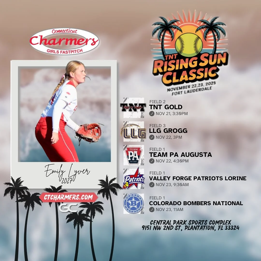 Charmers 18u Gold is heading towards warmer weather in the sunshine state this weekend for the TNT Rising Sun Classic 😎🏝️