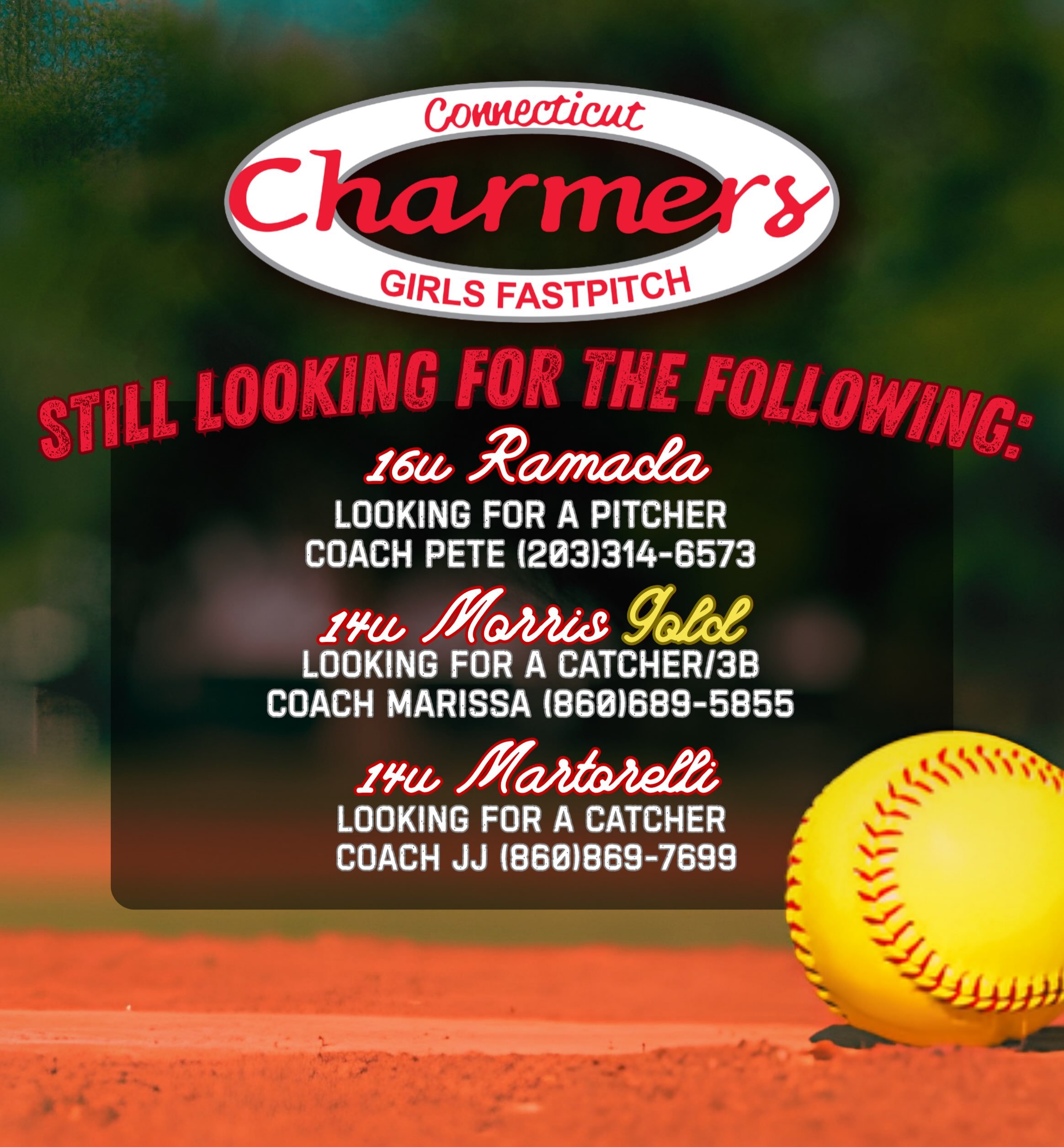 The following teams are still looking to fill the following roster spots for the upcoming season.