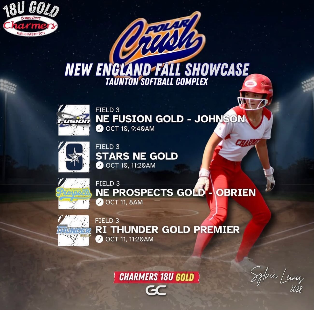 Next up ➡️ both 18u and 16u Gold teams will be in Taunton Mass for the New England Fall Showcase 🍁