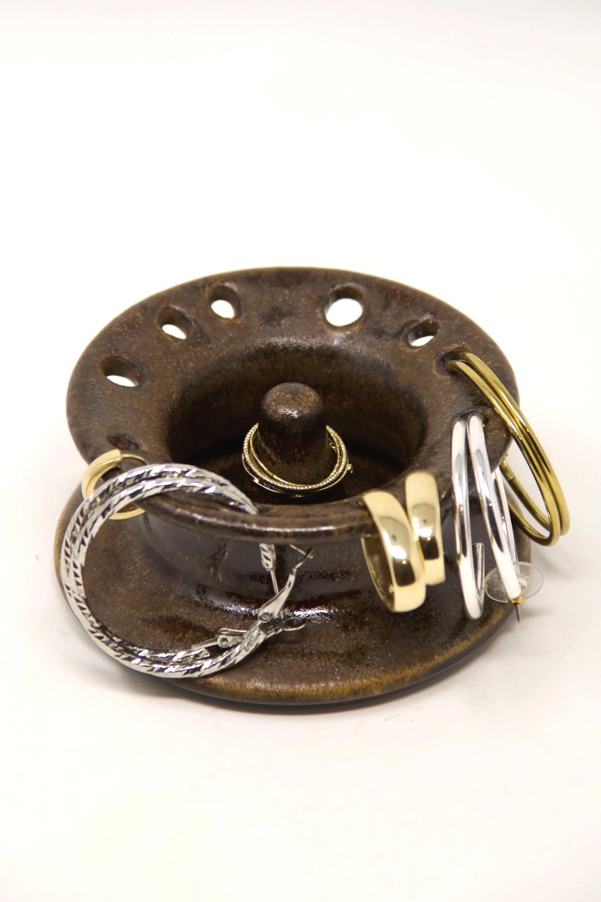 Chestnut Hoop Earring Display