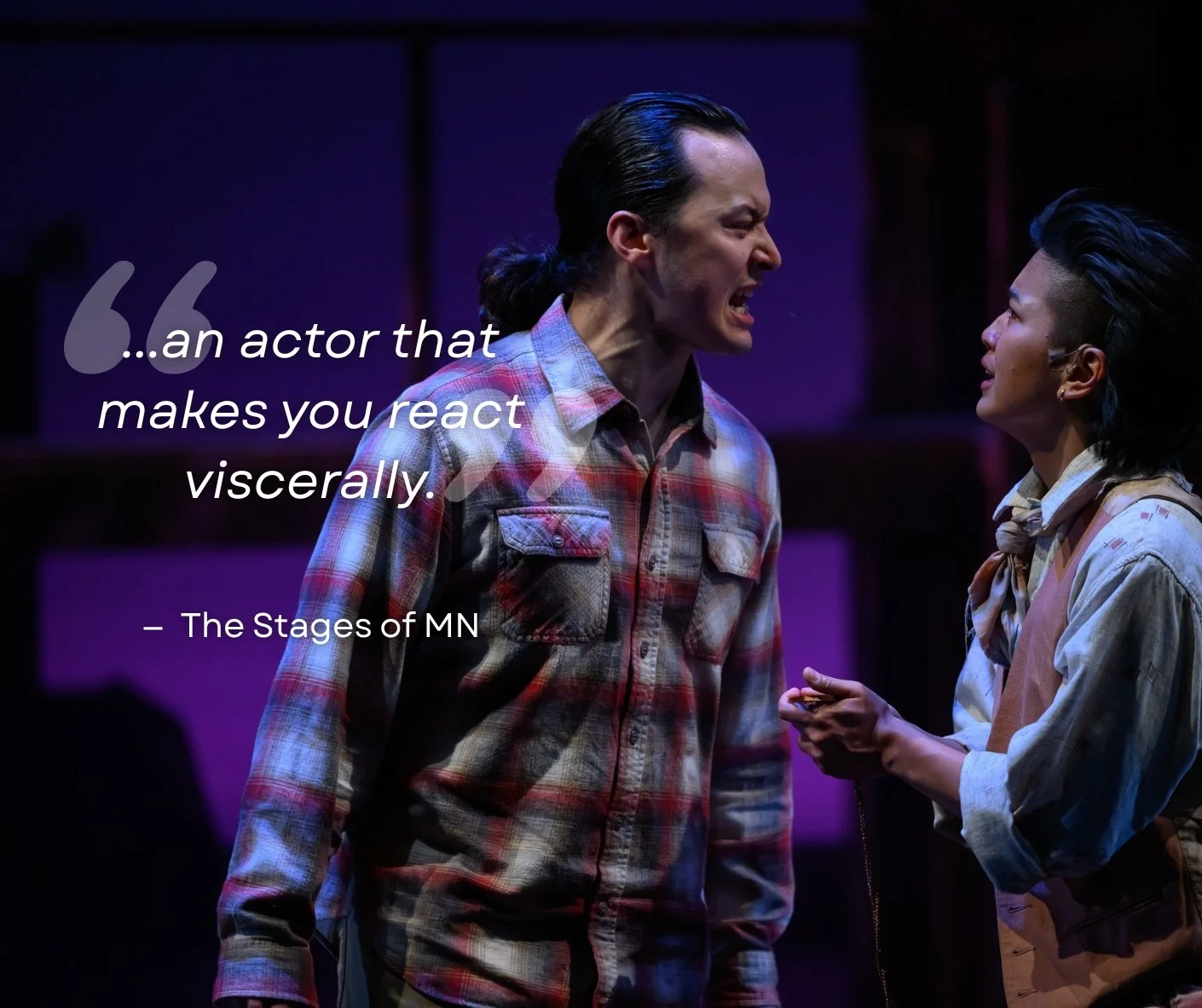 Alex Galick in Theater Mu's "50 Boxes of Earth"