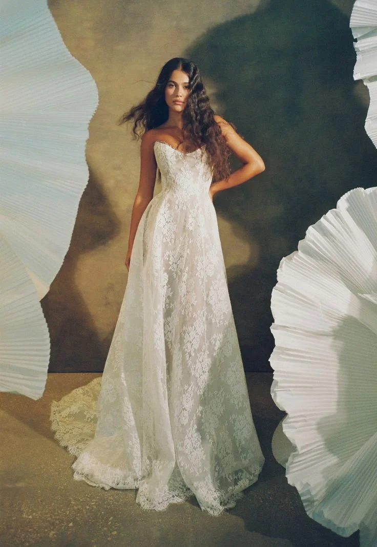 lace slit wedding dress Valerie Wedding Dress