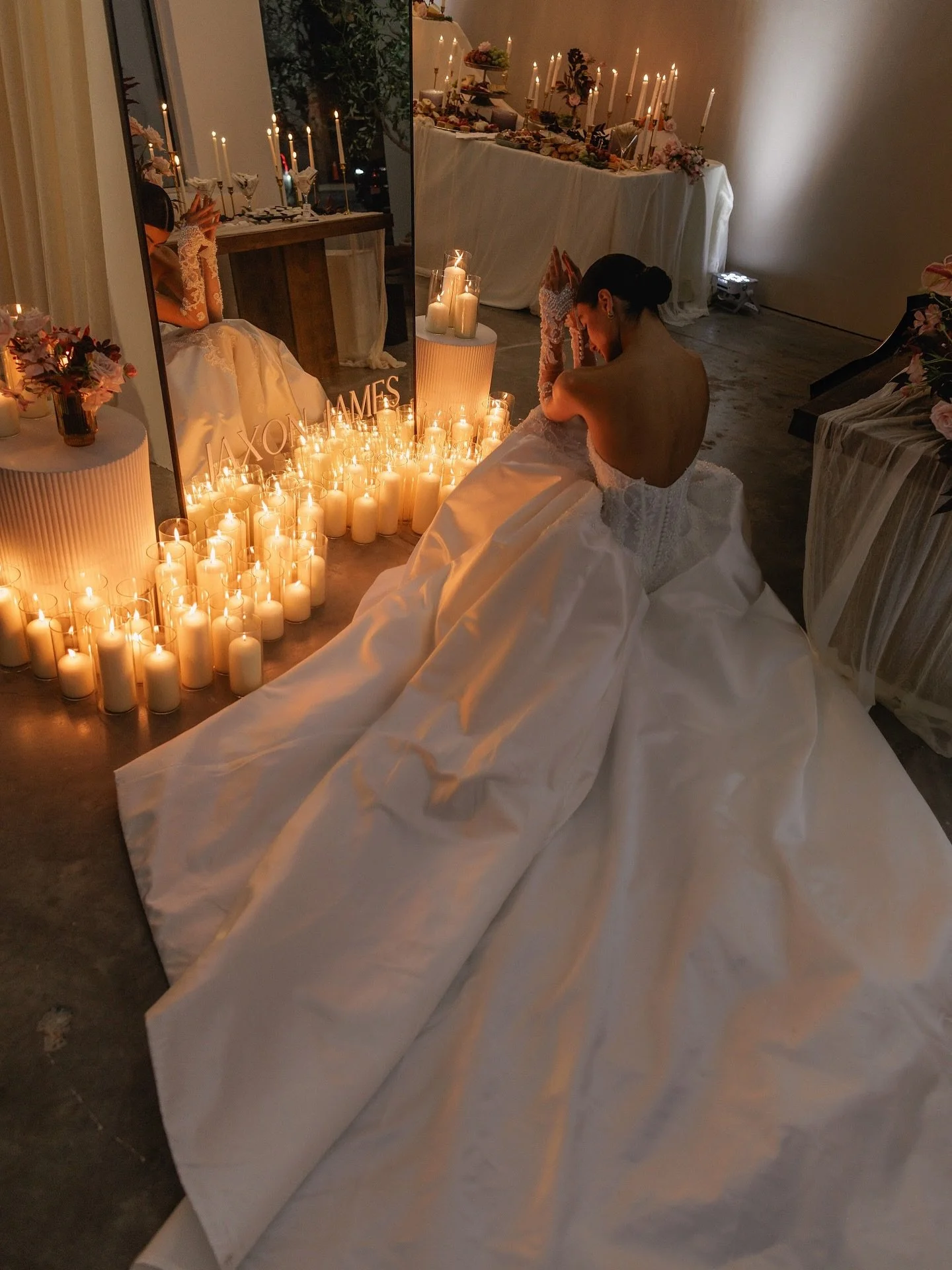 What bridal dreams are made of 🕯️ 💭 

Photos from the Pallas collection debut event during New York bridal fashion week. Model @rebeccasorkin wearing @pallascouture and photos by @pervak_photography. The stunning florals were by @bridalboy 🤍 

[ B