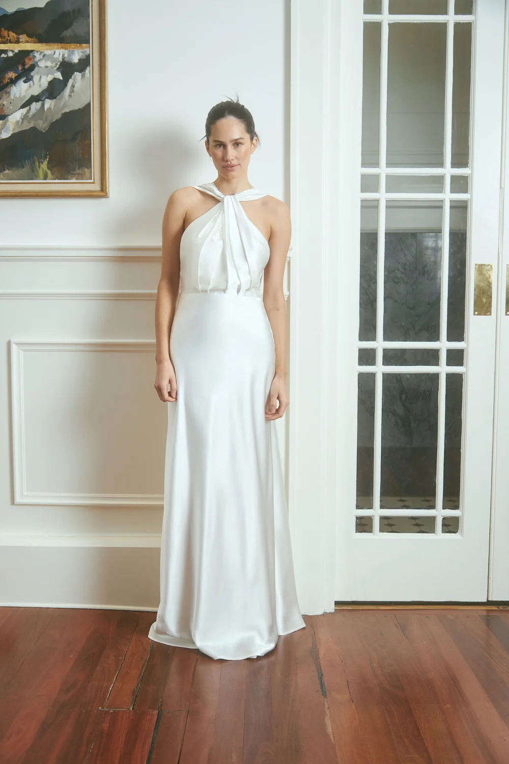 iris color bridesmaid dresses Iris Embroidered Chiffon Bridesmaid Dress main image 0