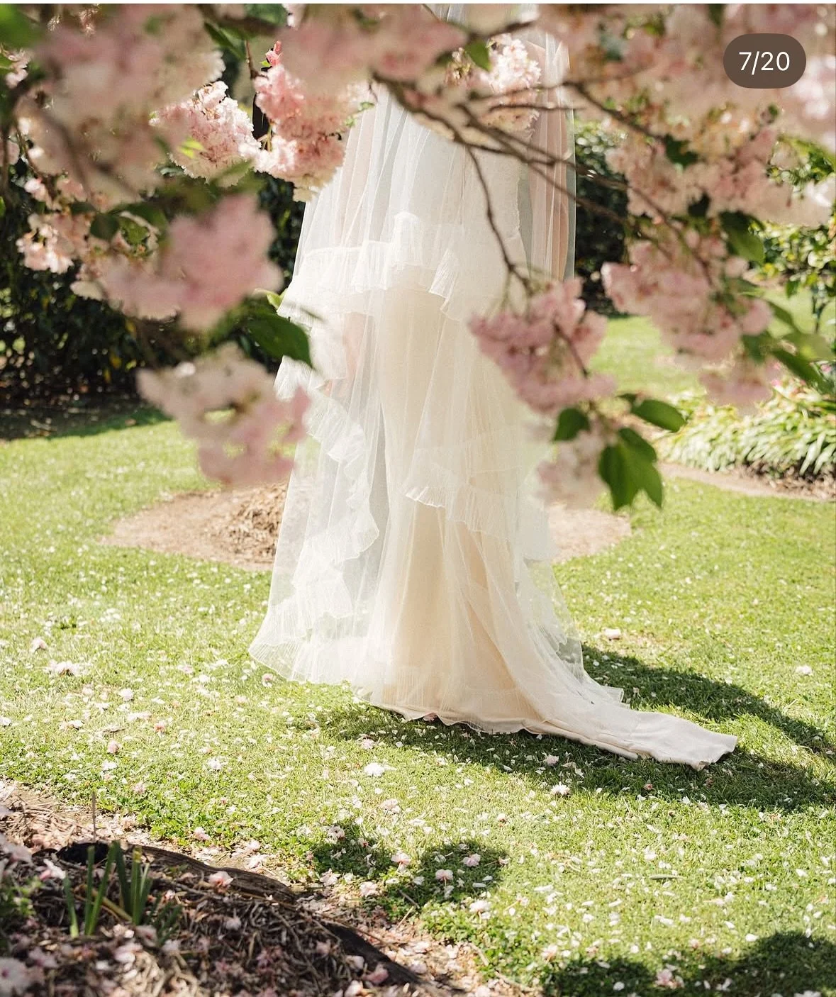 &bull; Custom Veil &bull; 

Using vintage trim from the altered wedding dress we created a new - completely amazing veil - I love the way this pleated tulle falls 

- Inspired by you