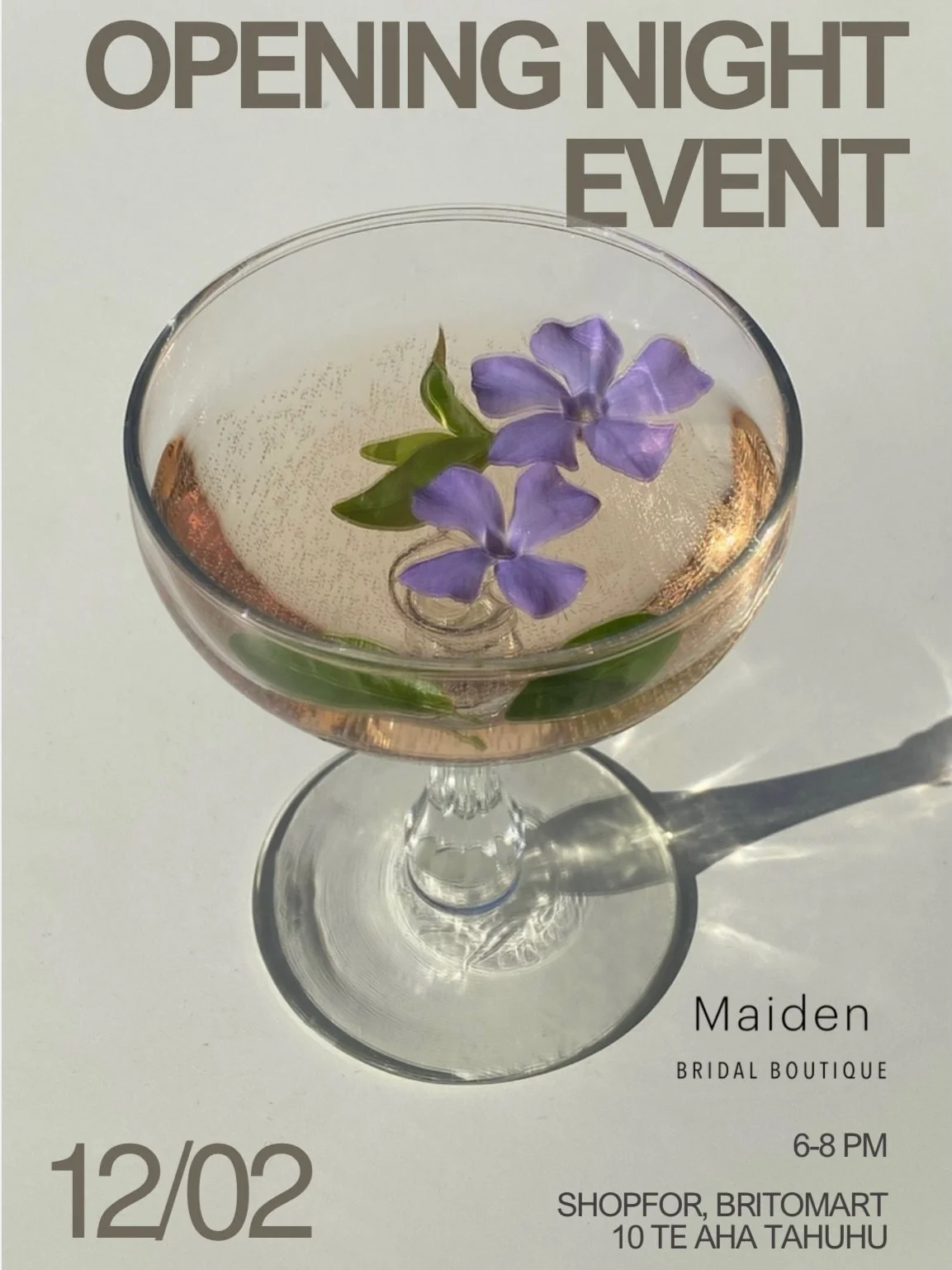 We are having a little party to celebrate the Pop Up and YOU&rsquo;RE INVITED!!! If you&rsquo;re a little bit interested in seeing what Maiden is all about - come along. 
Can&rsquo;t wait to meet you.